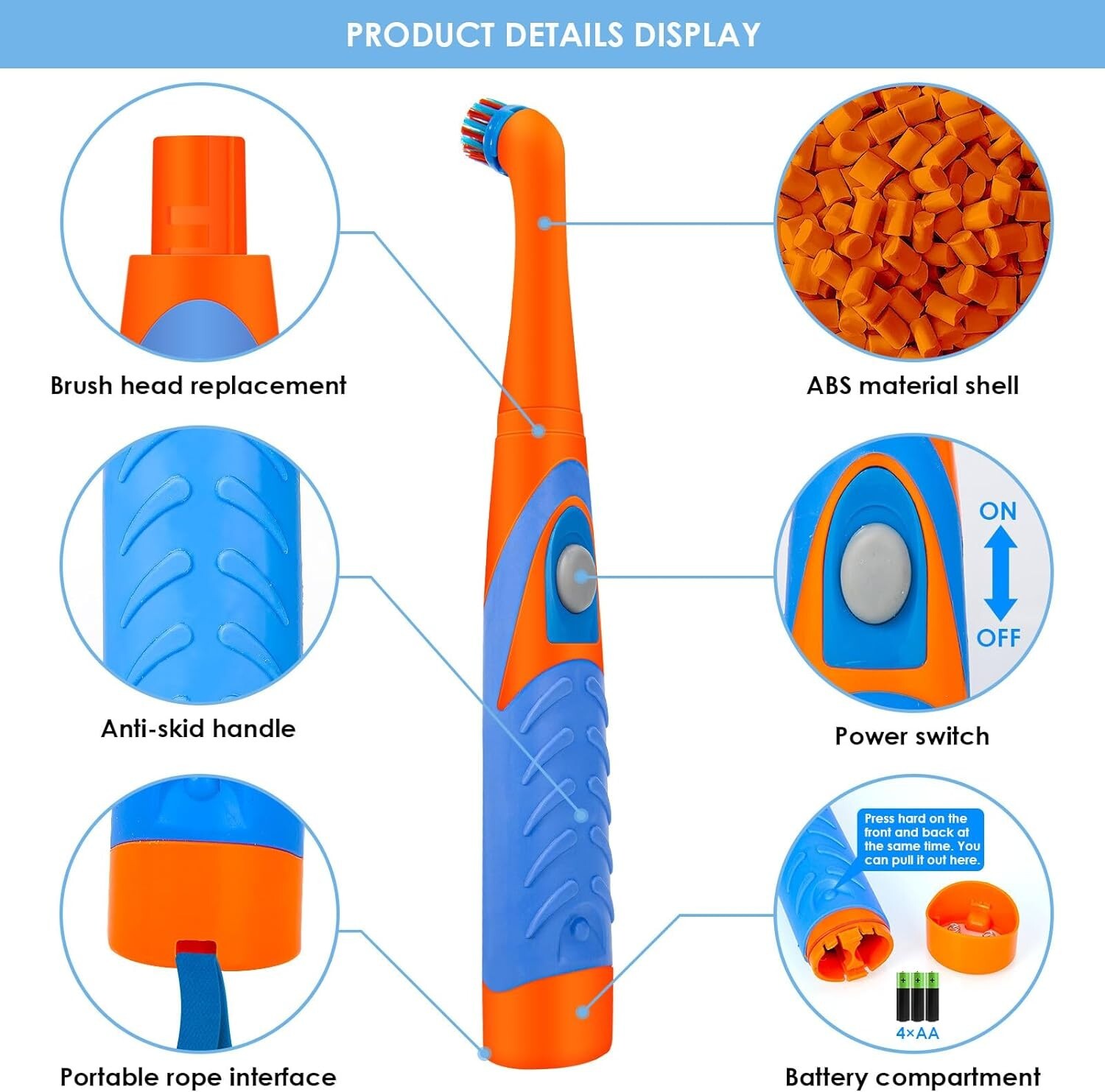 4 in 1 Electric Scrubber Portable Cleaning Brush Bathroom Kitchen Multifunction