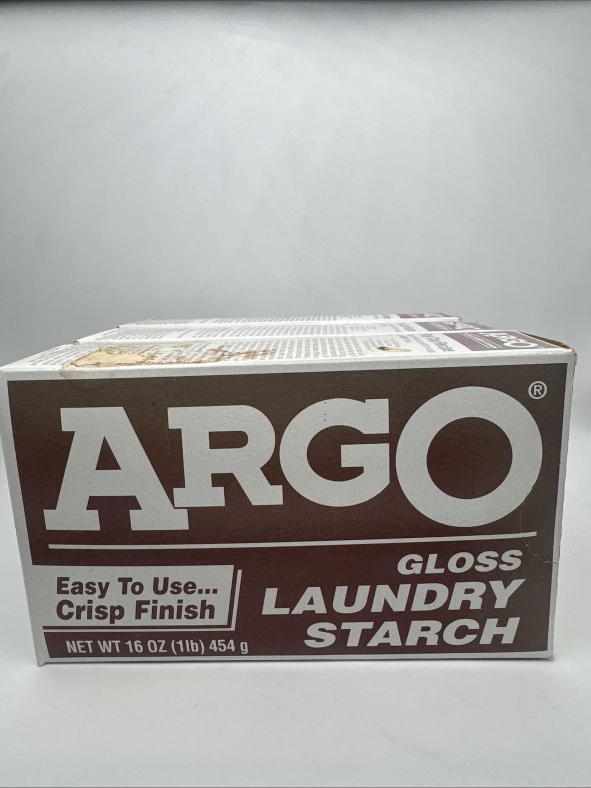 NEW SEAL ARGO Gloss Laundry Starch Red Removes Greasy Spots 16oz BEST 2018
