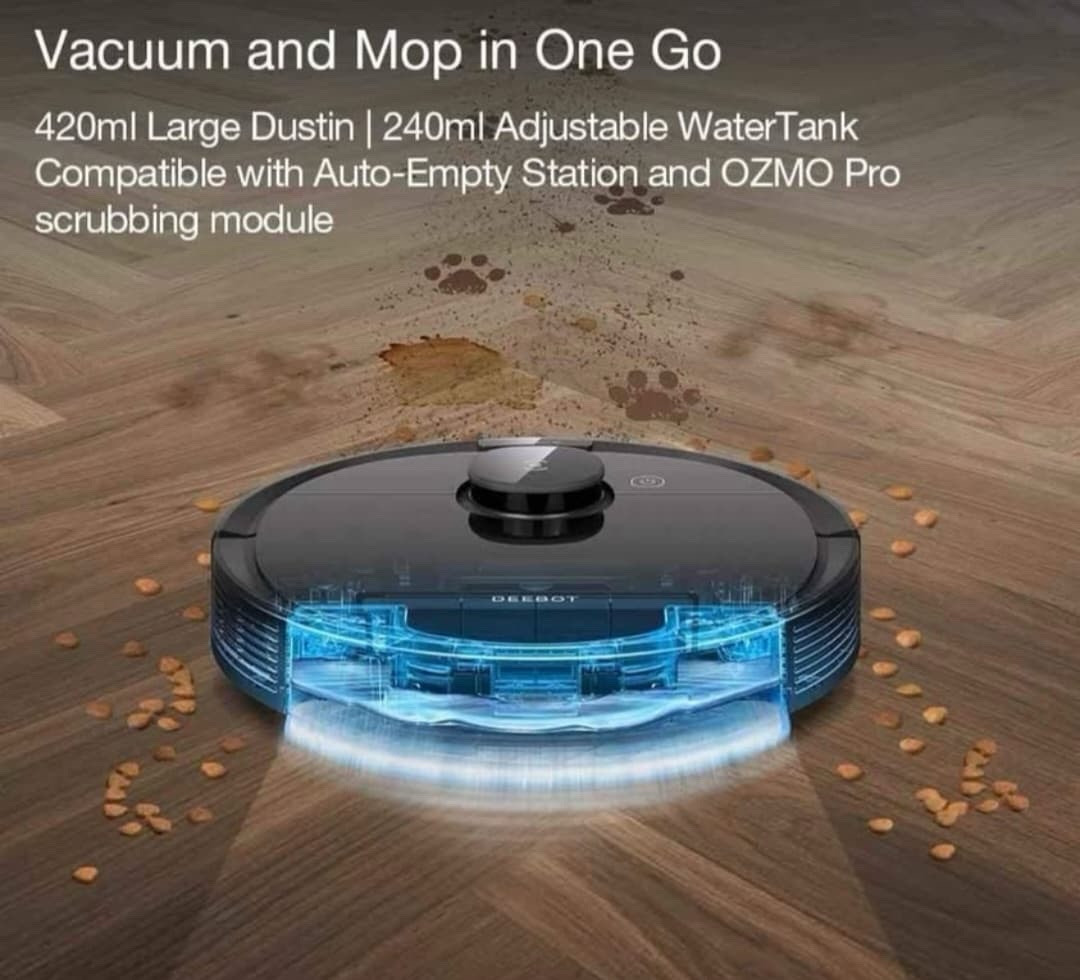 Ecovacs DEEBOT OZMO T8+ Robot Vacuum Cleaner & Mop Combo Auto-Empty OZMOT8+