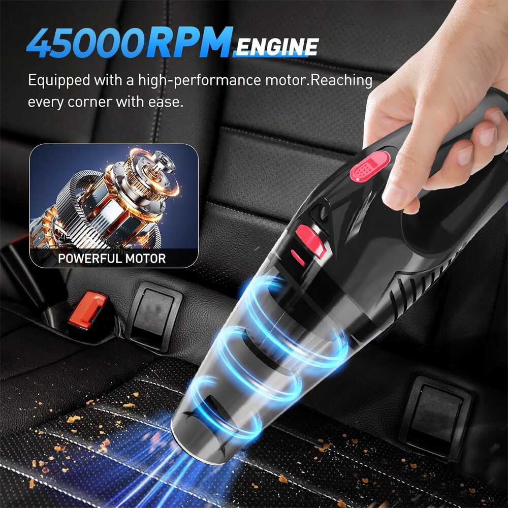 Portable Cordless Hand Held Vacuum Cleaner Recharge Car Auto Home Duster LED US