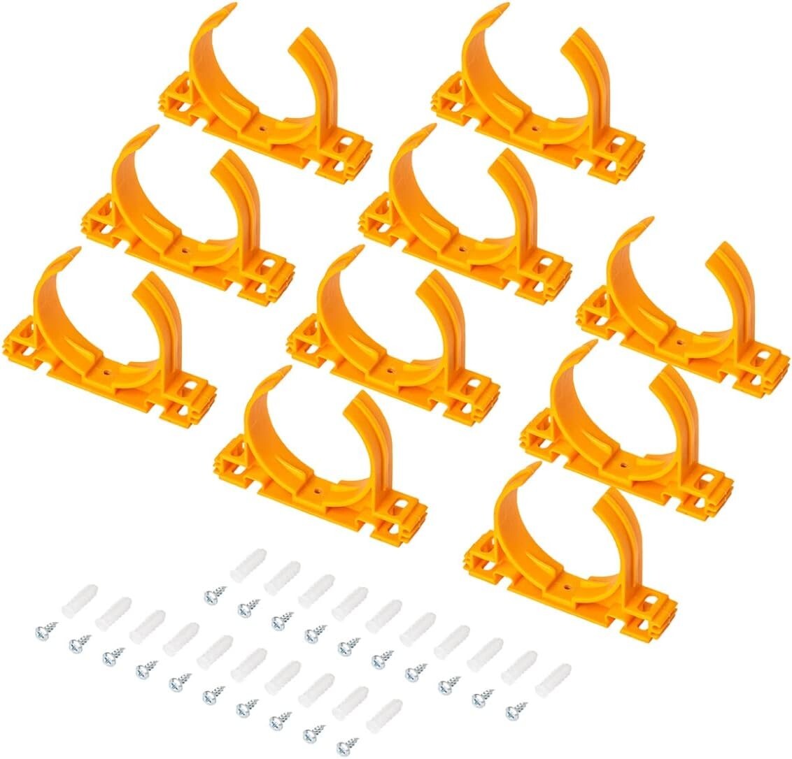 POWERTEC 70342-P2 Open Style Hangers for 2-1/2″ Dust Collection Pipe&Hose, 10PK