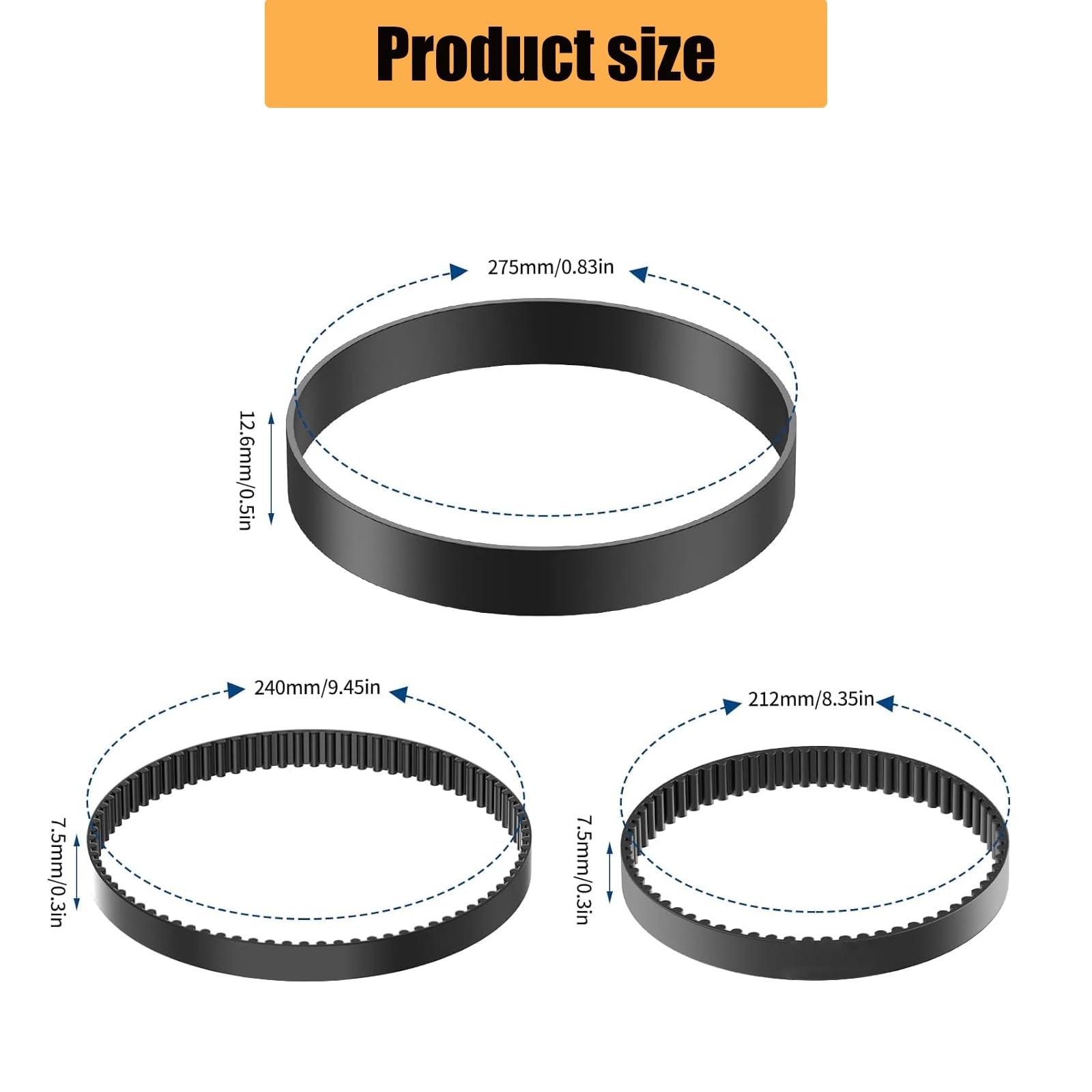 Vacuum Replacement Belt for Bissell ProHeat 2X Revolution Pet Pro Carpet Clea…