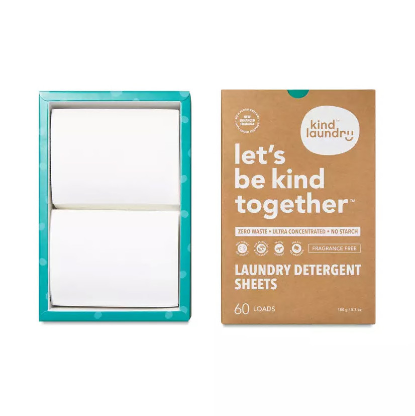 Kind Laundry Detergent Sheets Fragrance Free 60 loads