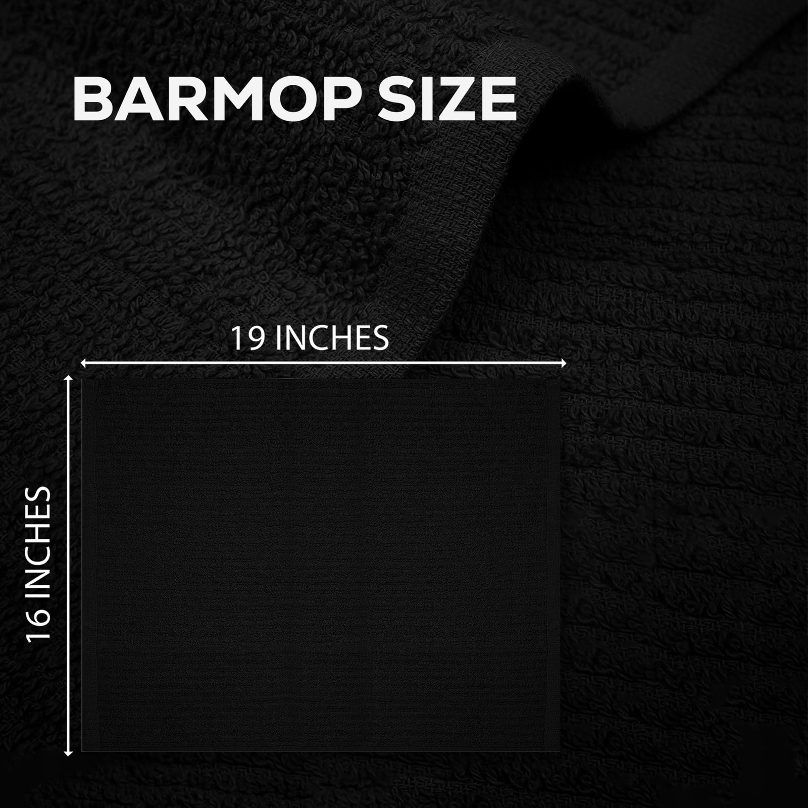 Bar Mop Kitchen Towels – Pack of 12 (16″x19”) 100% Ring Spun Cotton – Dish Wa…