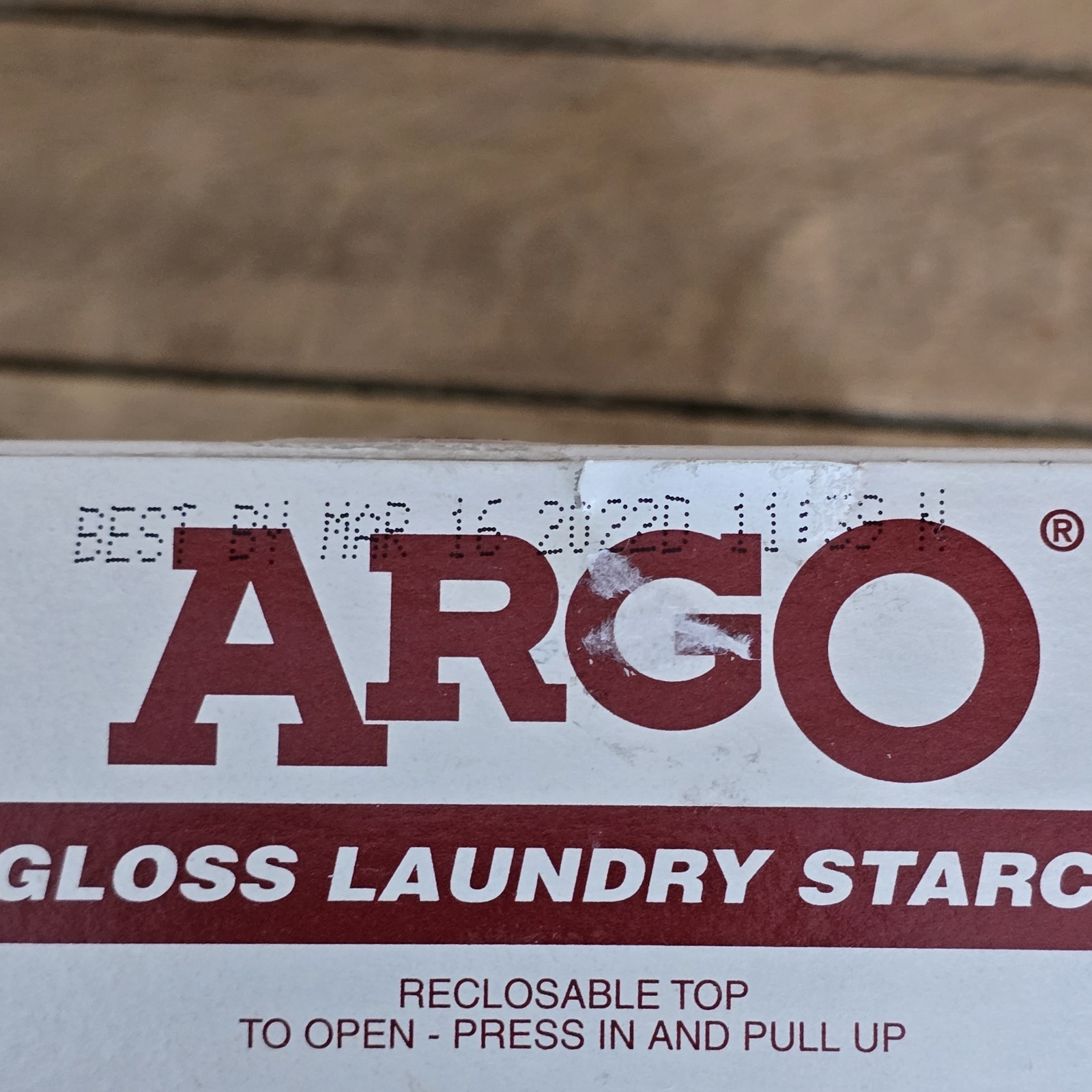 ARGO Gloss Laundry Starch Red Removes Greasy Spots 16oz Exp. 02/2022