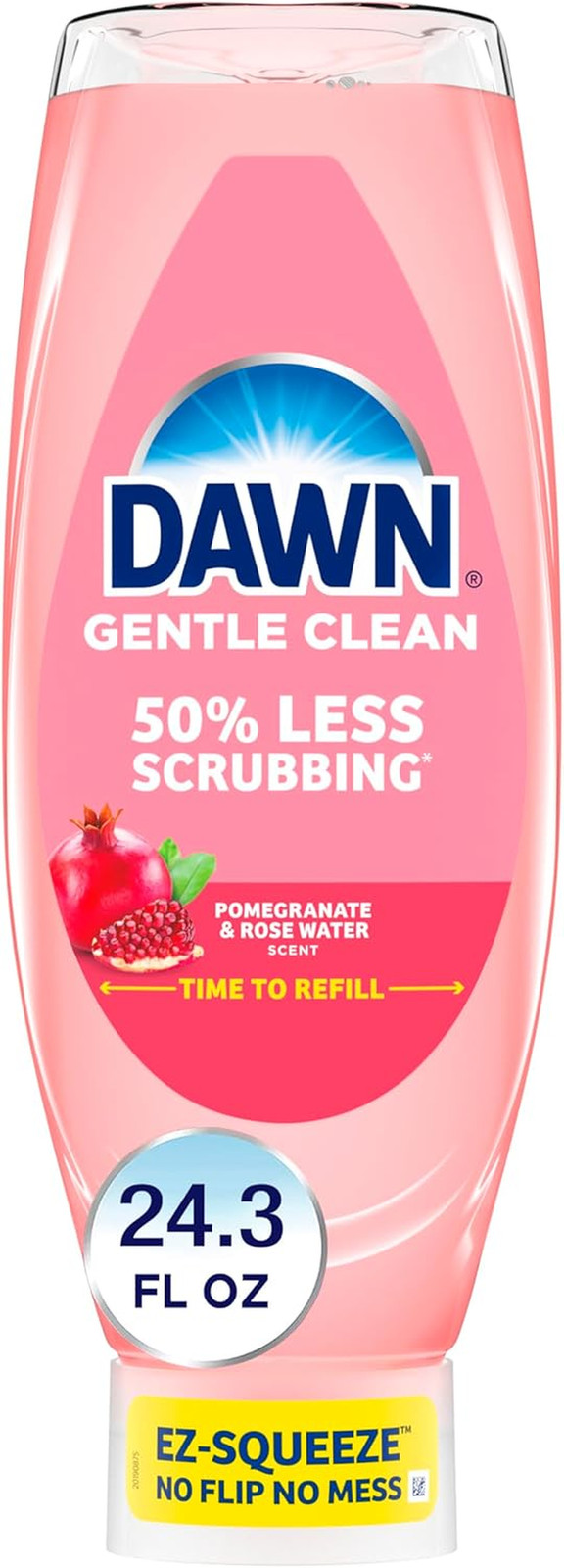 Gentle Clean Ez-Squeeze Dishwashing Liquid Dish Soap, Pomegranate and Rose Water
