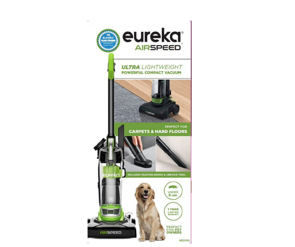 Eureka Airspeed Upright Vacuum NEU100 Bagless Lightweight Green Black New