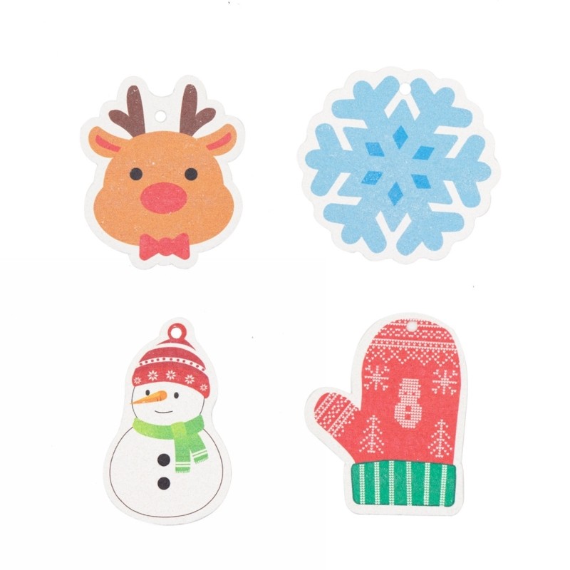 Pack Of 4 Christmas Theme Kitchen Sponges No Scratch Dish Cleaning Essential