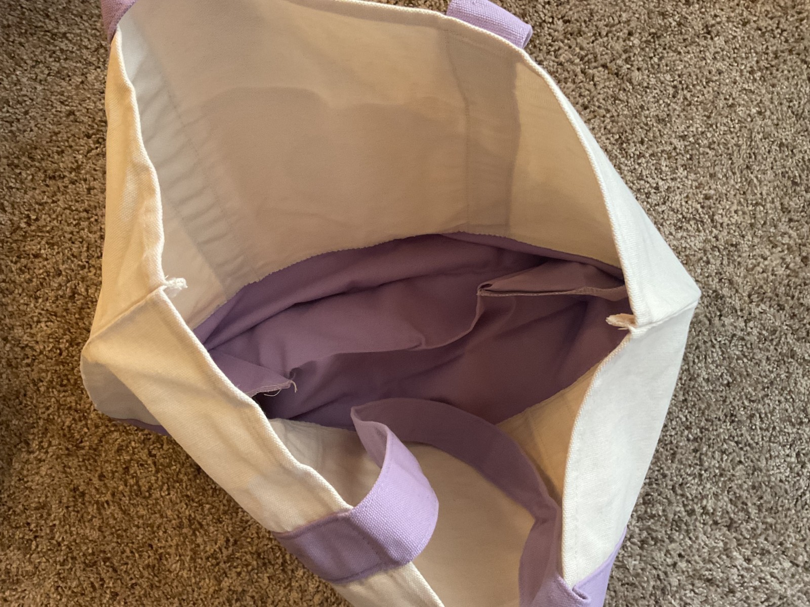 Trader Joe’s Canvas Large Purple Shopping Bag Limited Tote Lavender New W/Tags