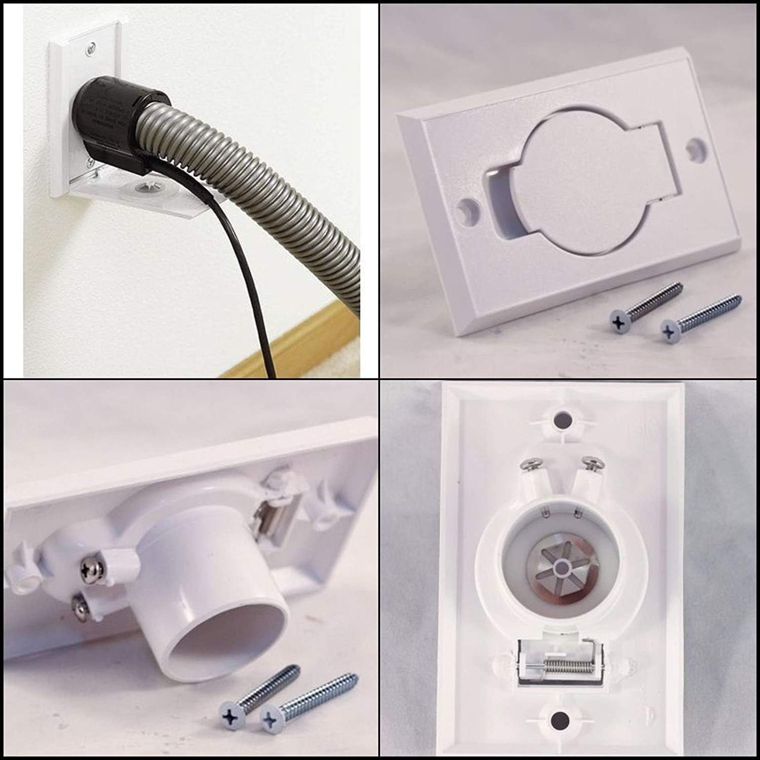 2 White Round Central Vacuum Inlet Valves for Beam Systems – Efficient & Durable