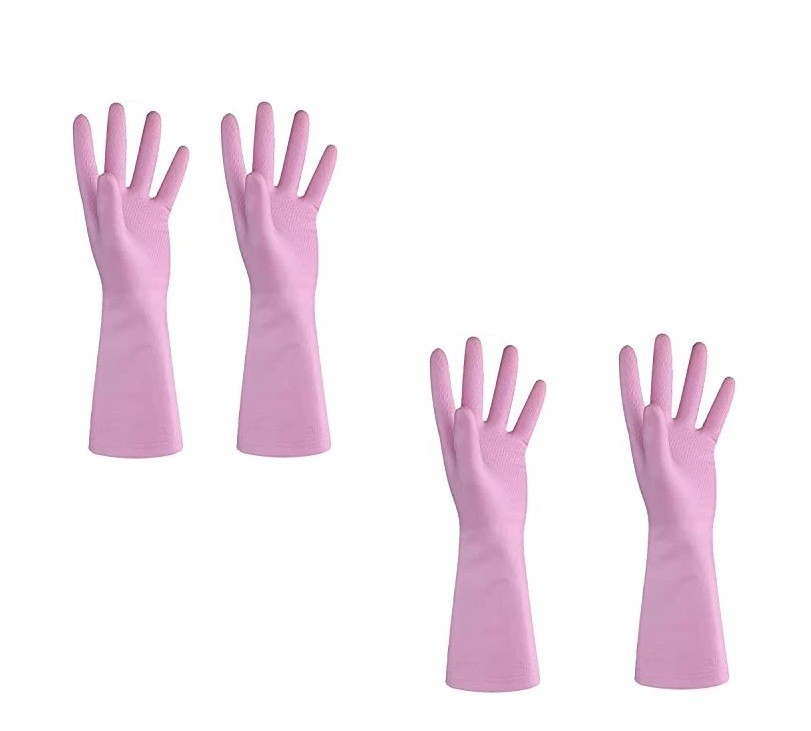 Dishwashing Rubber Gloves for Cleaning – 2 Pairs Household Gloves Malaysia made.