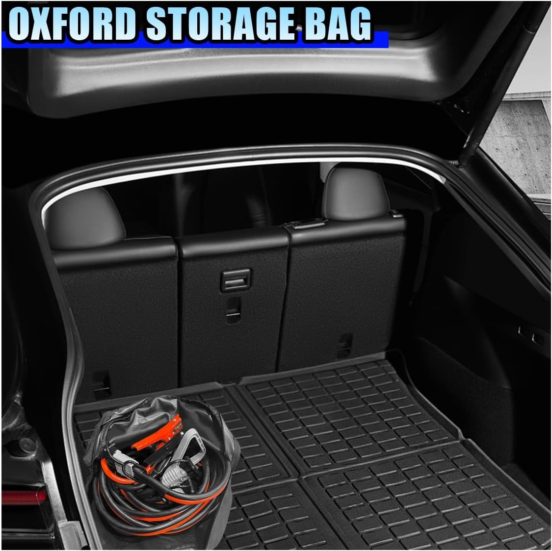 16 Inch round Jumper Cable Bag – Waterproof EV Charging Cable Storage Bag, Cable