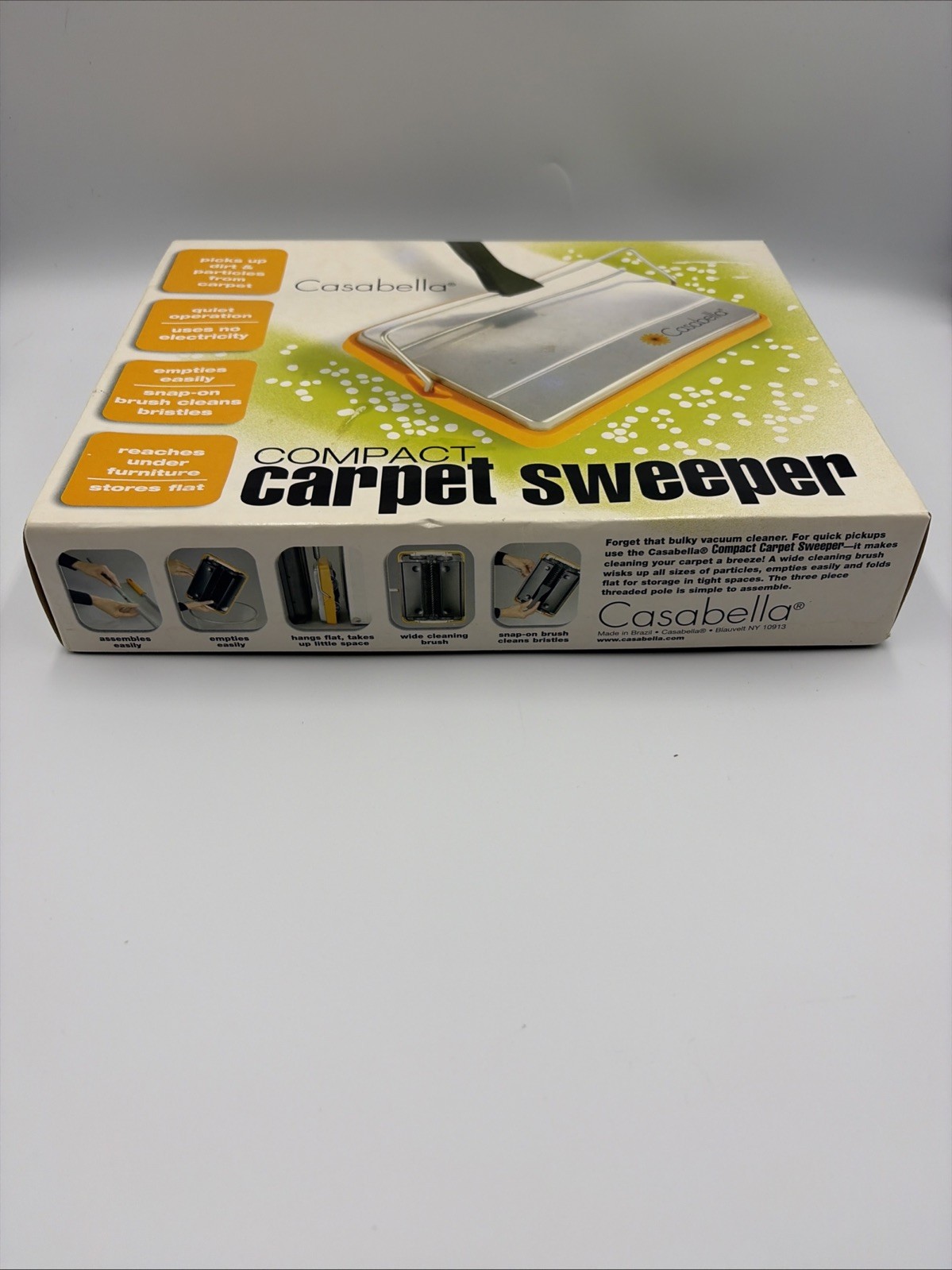 CASABELLA Compact Style Carpet Sweeper Cleaning Vacuum VTG Factory Sealed New