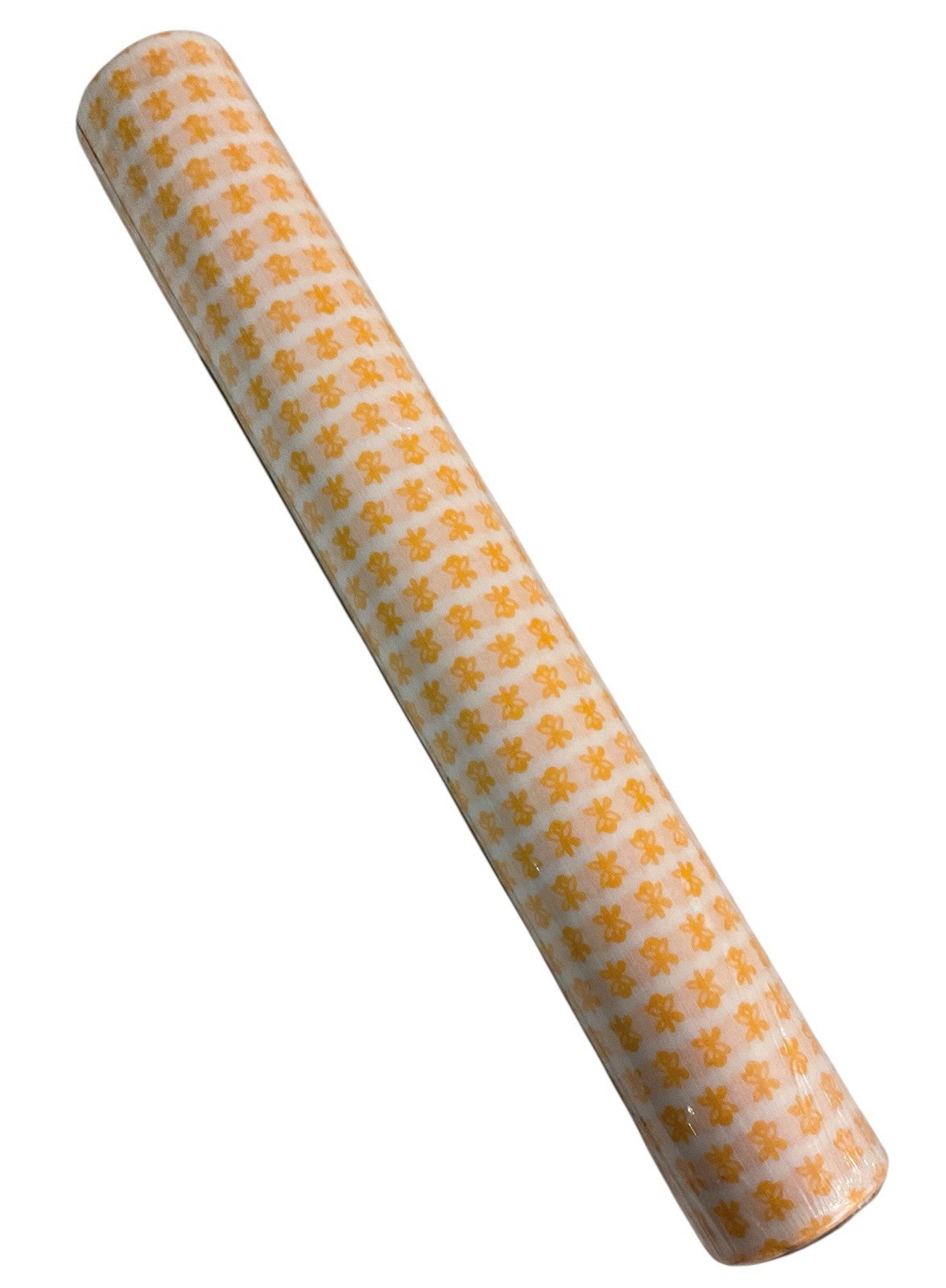 Vtg 70s Rubbermaid 1610 Shelf Liner Yellow Flower MCM Floral 10′ x 12″ 1978 NOS