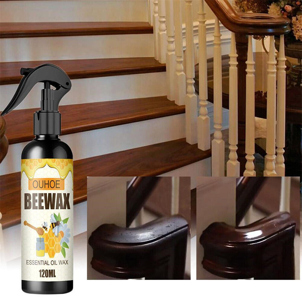 3× Natural Bee Wax Furniture Polish Spray Micro-Molecularized Beeswax w/ Tool US