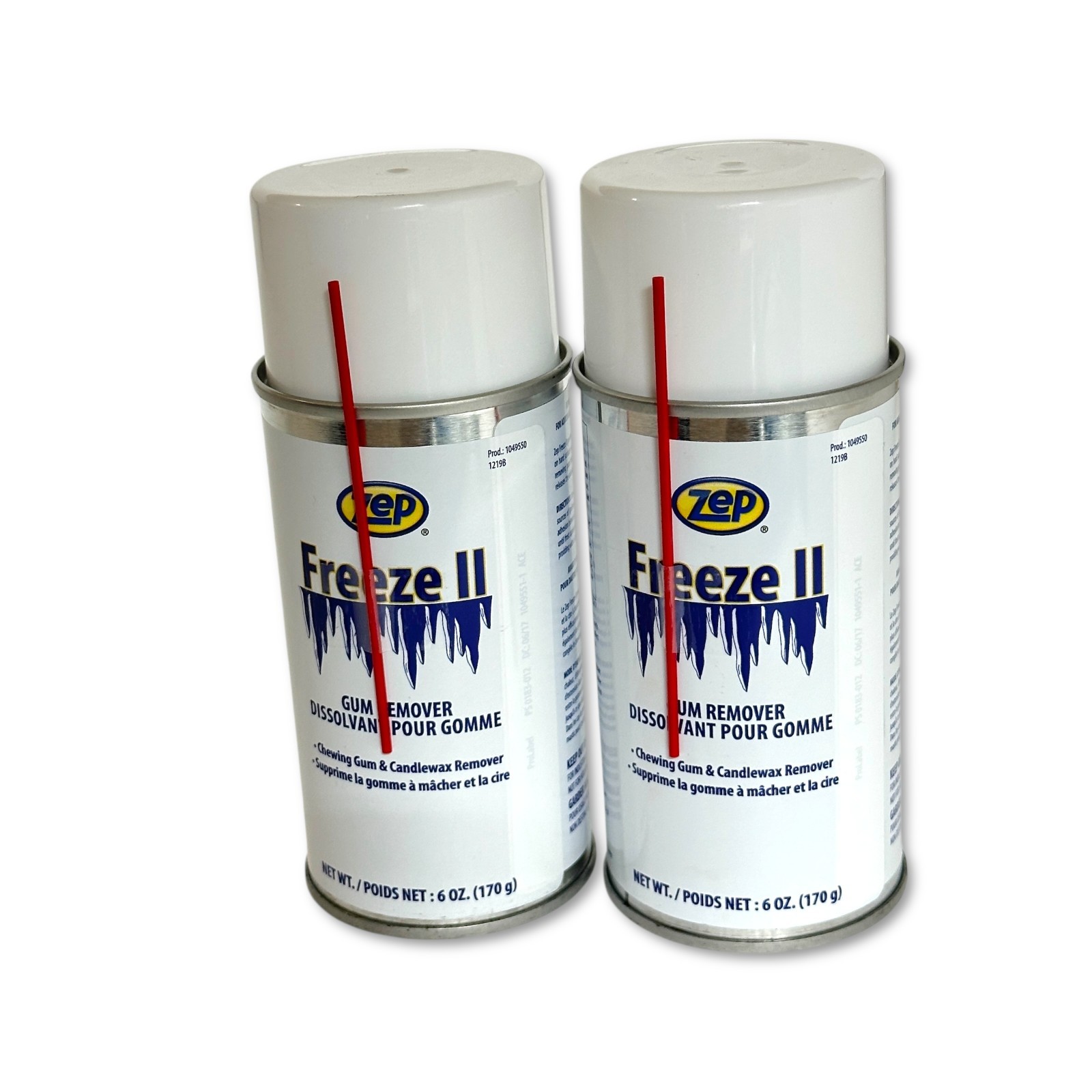 Zep Freeze II Gum Remover Freezing Spray 6oz Cans , 2 Pack