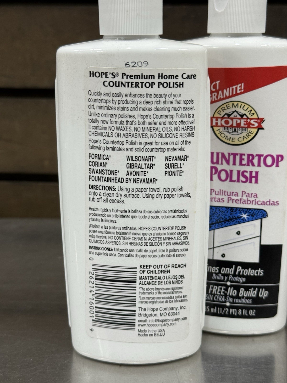 Lot of 2 – Hope’s Countertop Polish – 8 fl oz. – New