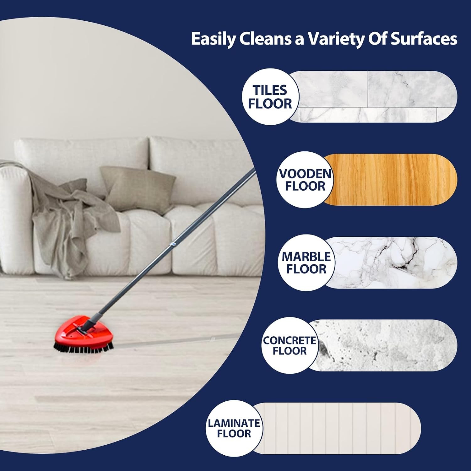 Stubborn Dirt-Busting Scrub Brush Heads for EasyWring 1-Tank Systems – 2 Pack