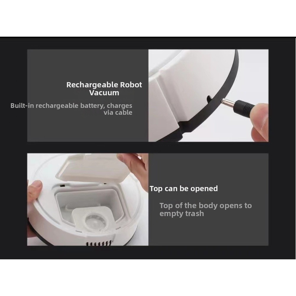 18cm Diameter For MINI Robot Vacuum 3 in 1 Sweep Mop USB For Small Homes
