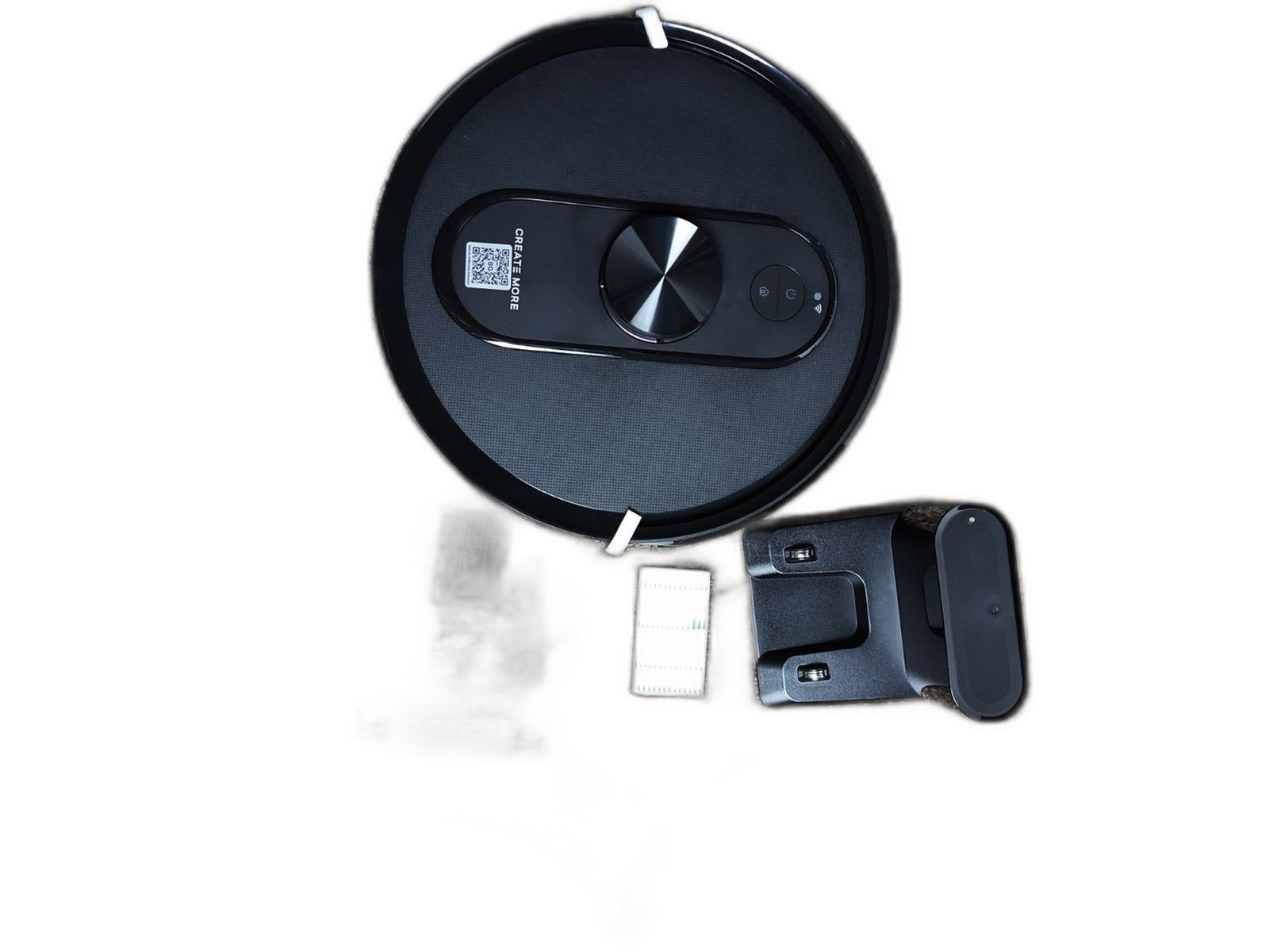 Create More BL20 Robot Vacuum, Wi‑Fi Mapping, Vacuum & Mop, Black w/ Dock
