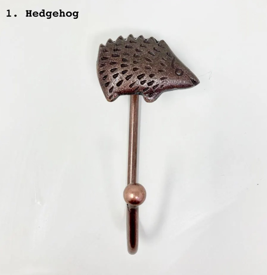 Hook Animal Wall Door Antique Copper Metal Hooks