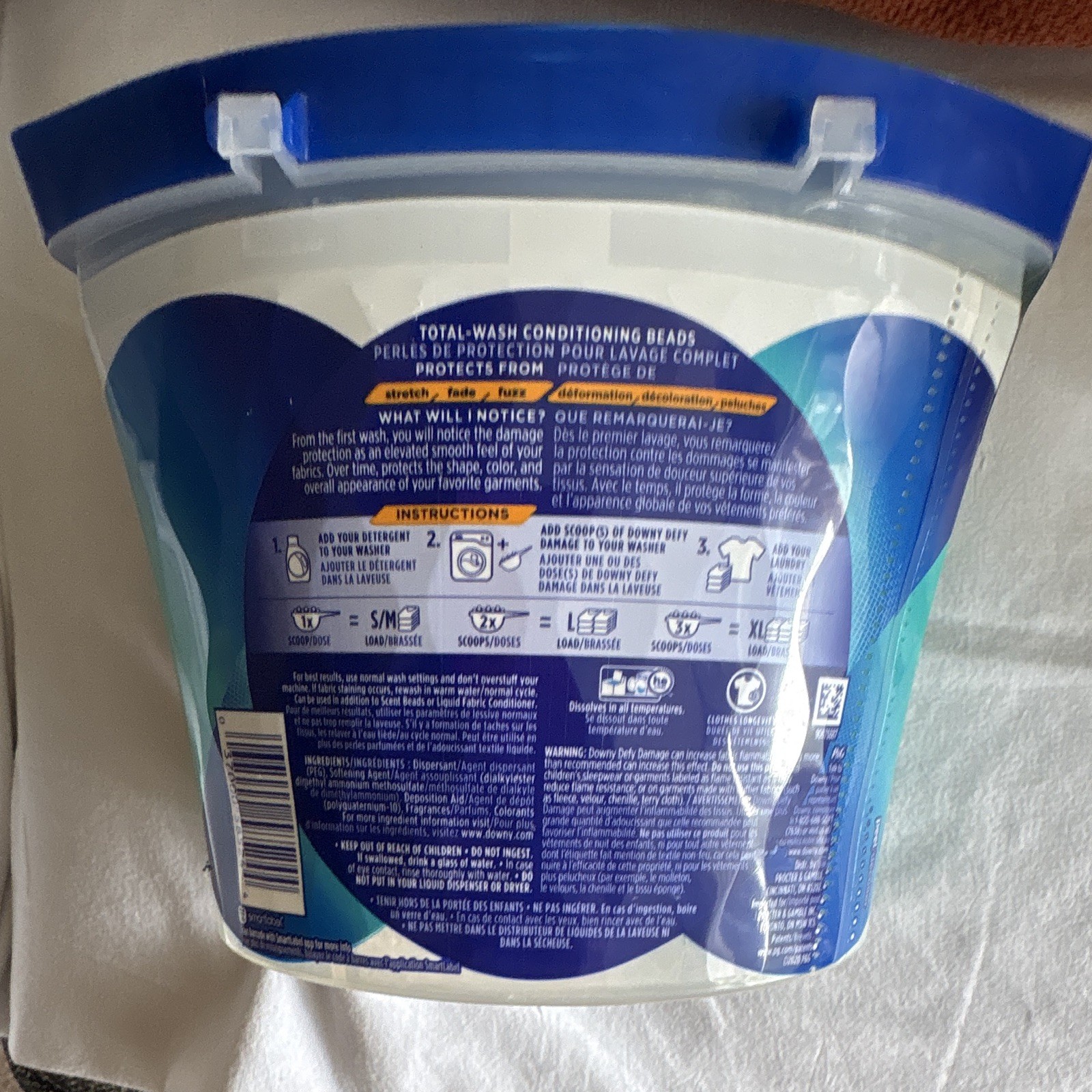 Downy Defy Damage Fabric Conditioner Beads Fresh 18 oz Fade/Fuzz/Stretch