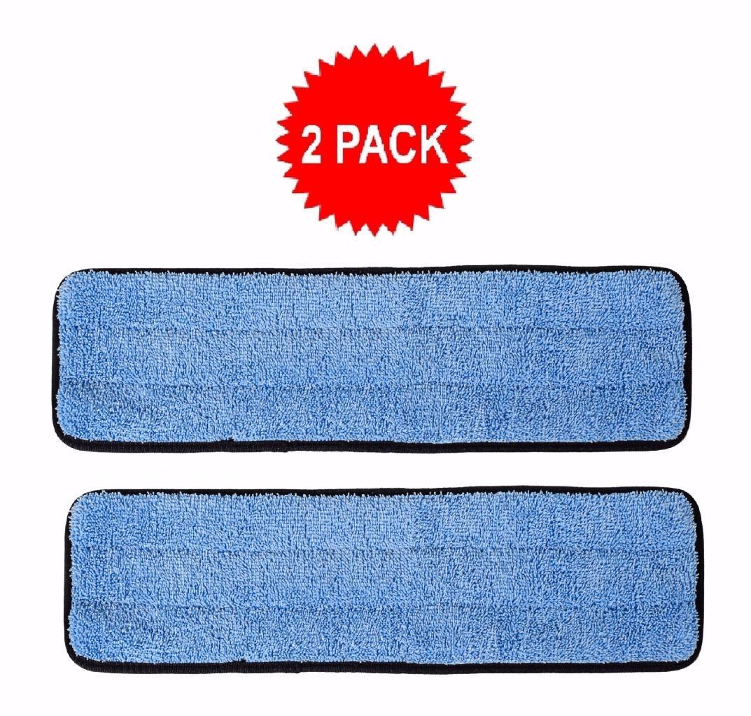 2-pack of 18″ Inch Microfiber Wet Mop Pads for Commercial Microfiber Mops