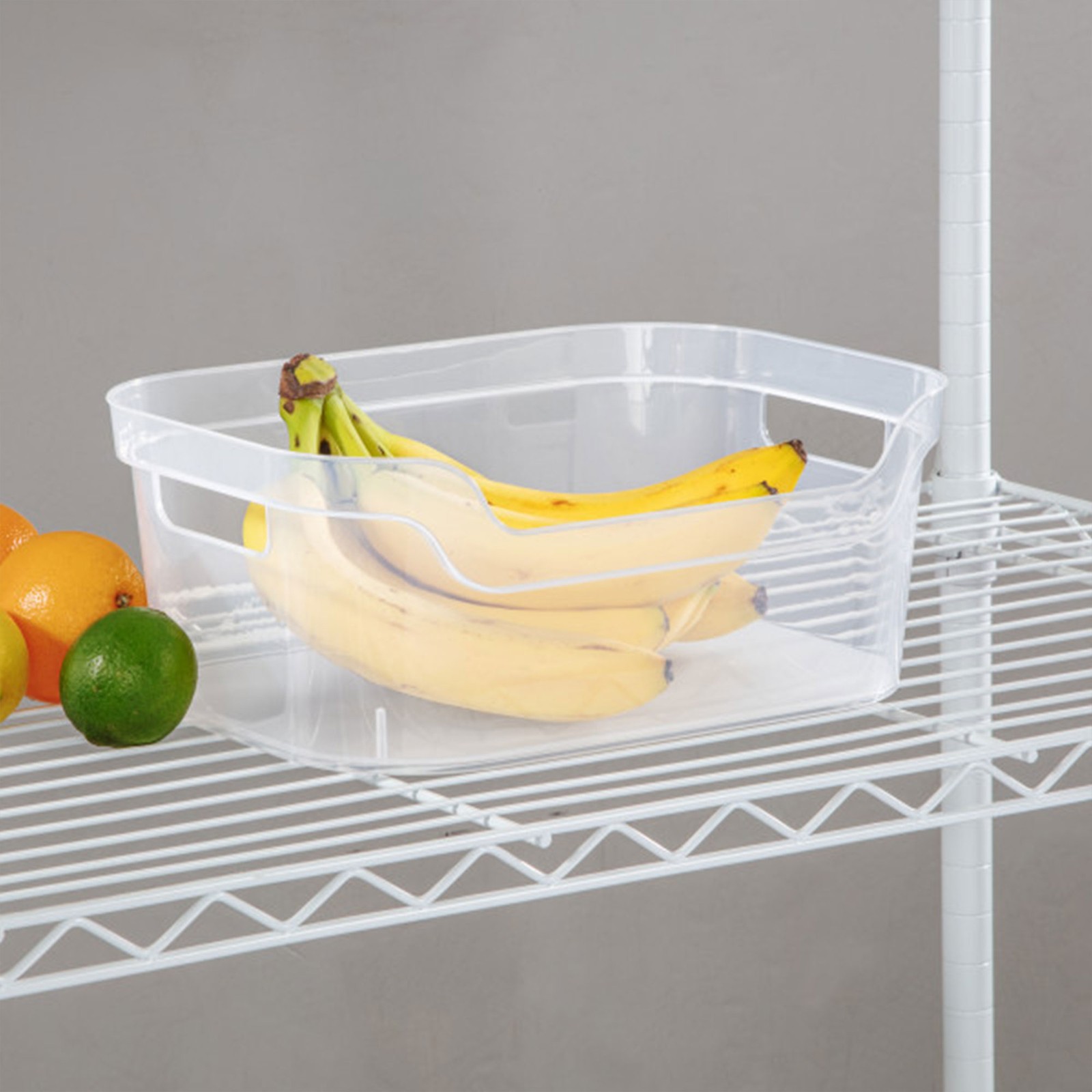 Sterilite 5.25 x 9.5 x 13 In Open Storage Bin with Carry Handles, 8 Pack, Clear
