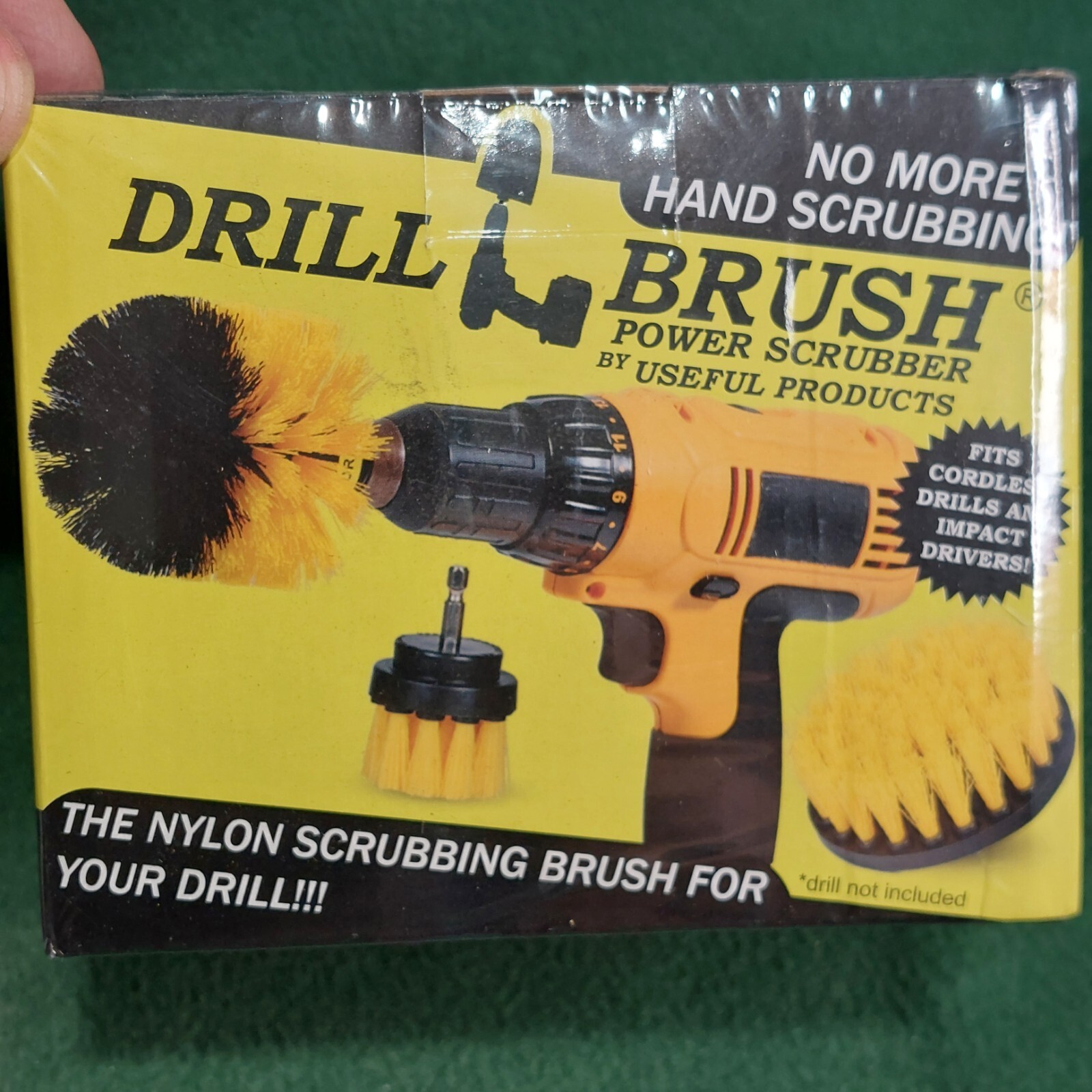 Drill Brush Power Scrubber Attachment Set for Bathroom Surfaces Tub Shower Tile