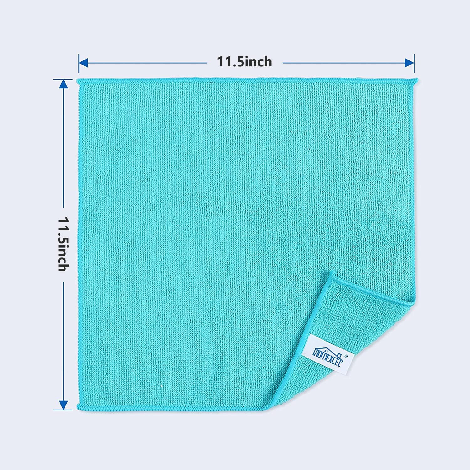 8PK Microfiber Cleaning Cloth, Cleaning Rags for Home, 11.5X11.5In | Reusable, L