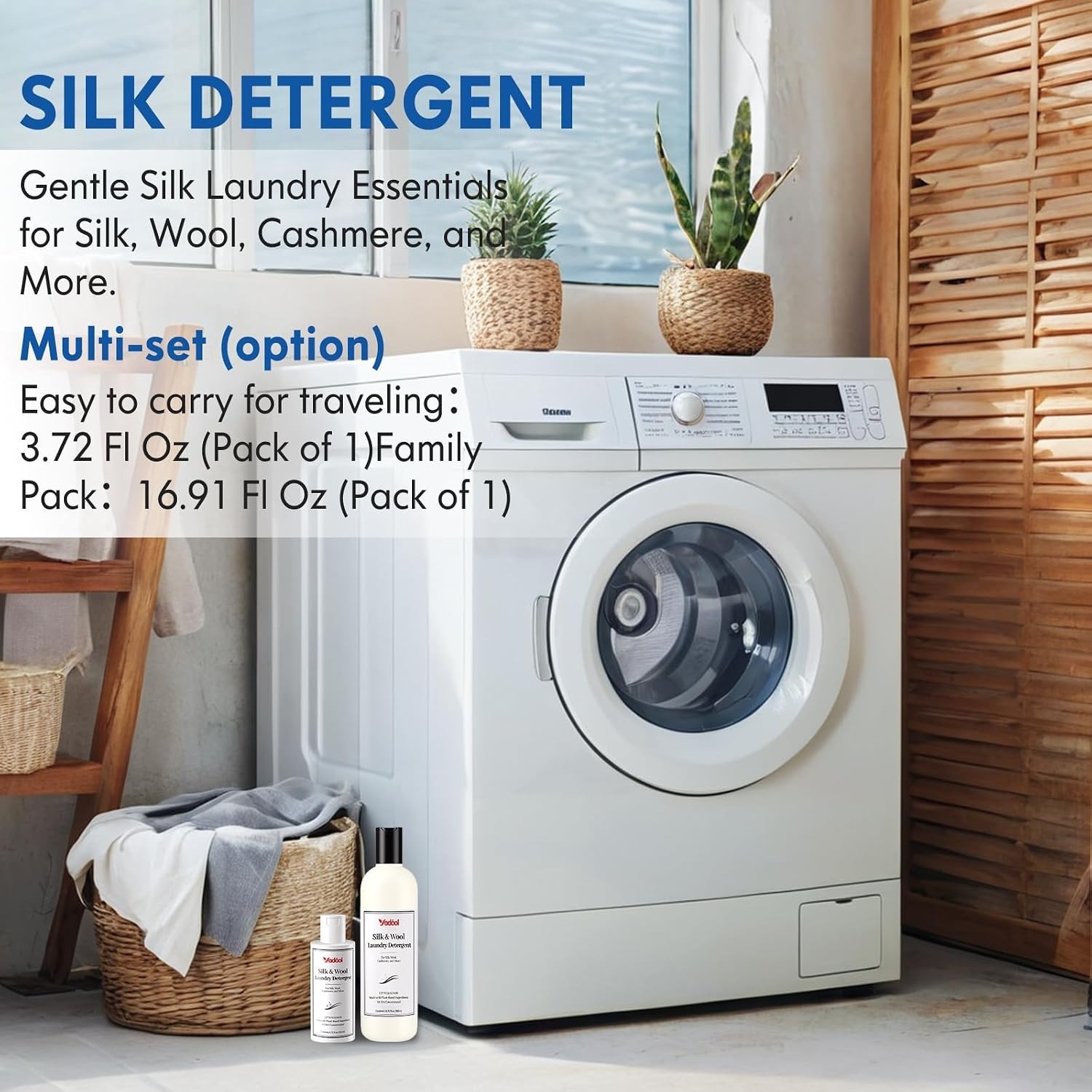 Silk Wool Laundry Detergent Plant-Based Gentle Wash for Fine Fabrics 3.72oz