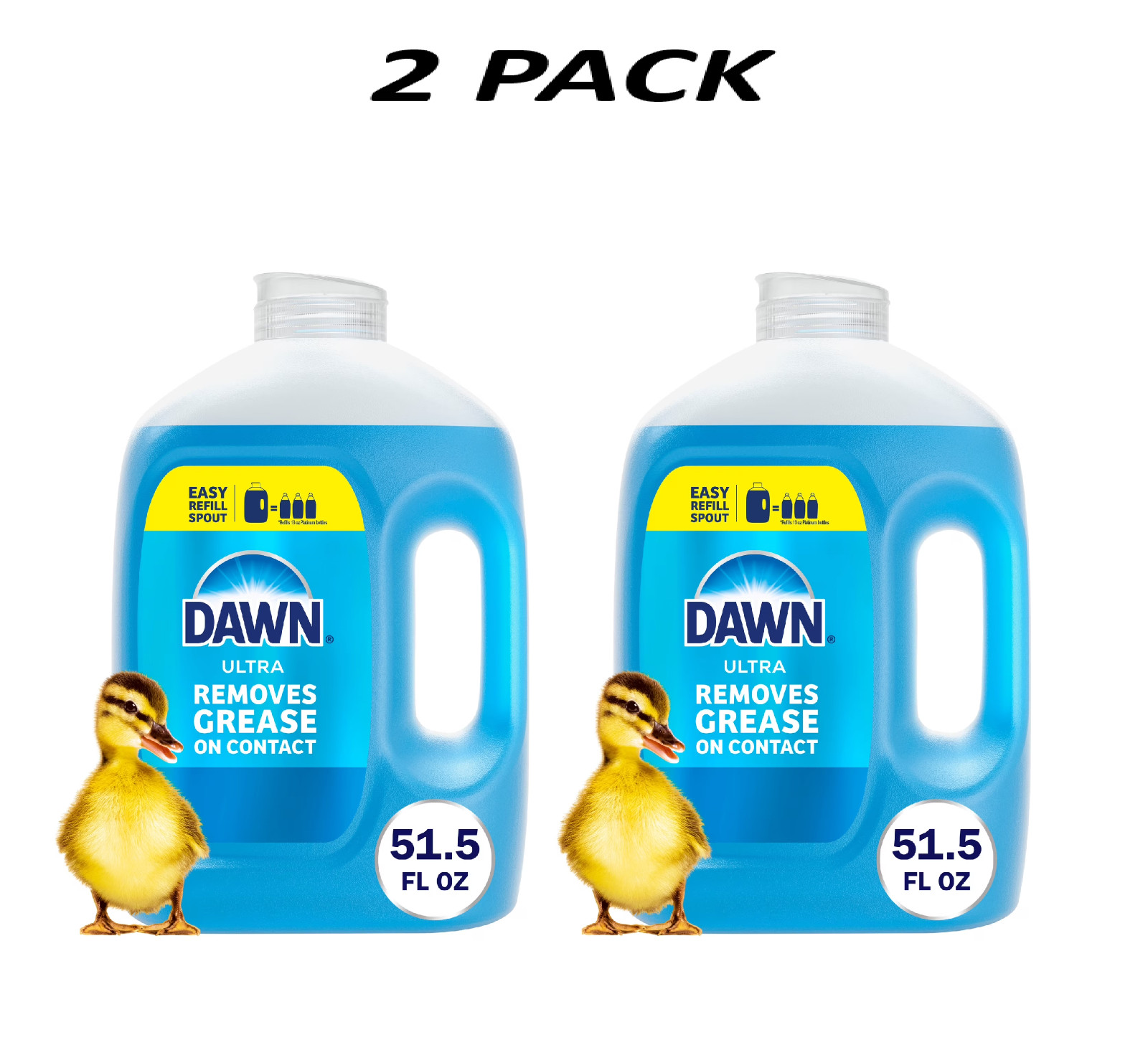 (2 PACK) Dawn Ultra Refill Jug Dish Soap Original, 51.5oz.