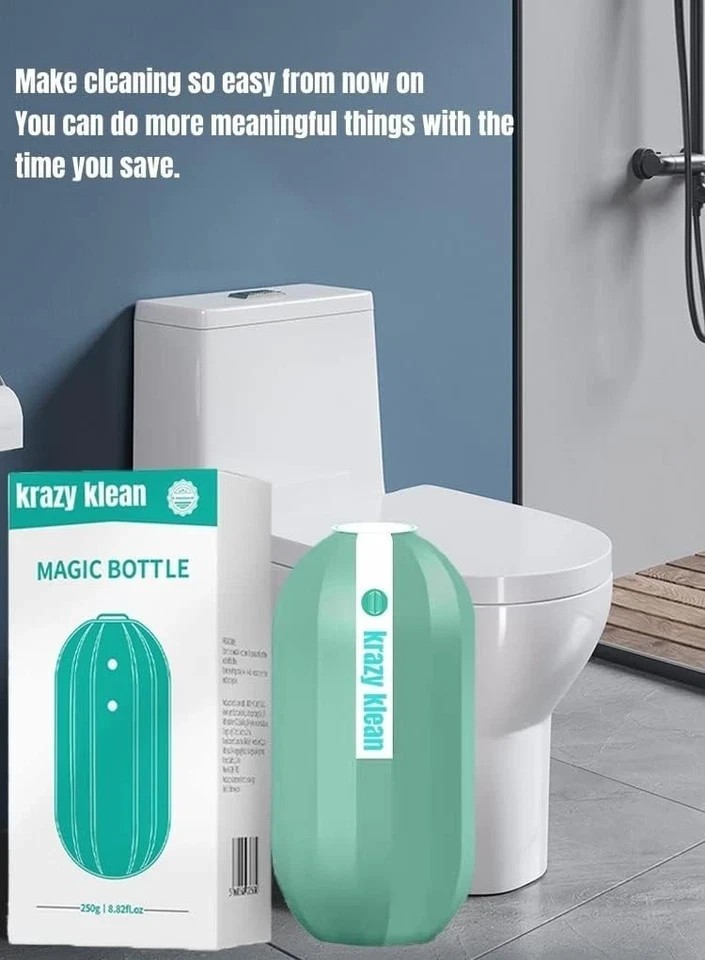 2Pcs Krazy Klean Toilet Cleaner, Krazy Cleaner Pro Toilet Cleaner, Easy to Use L