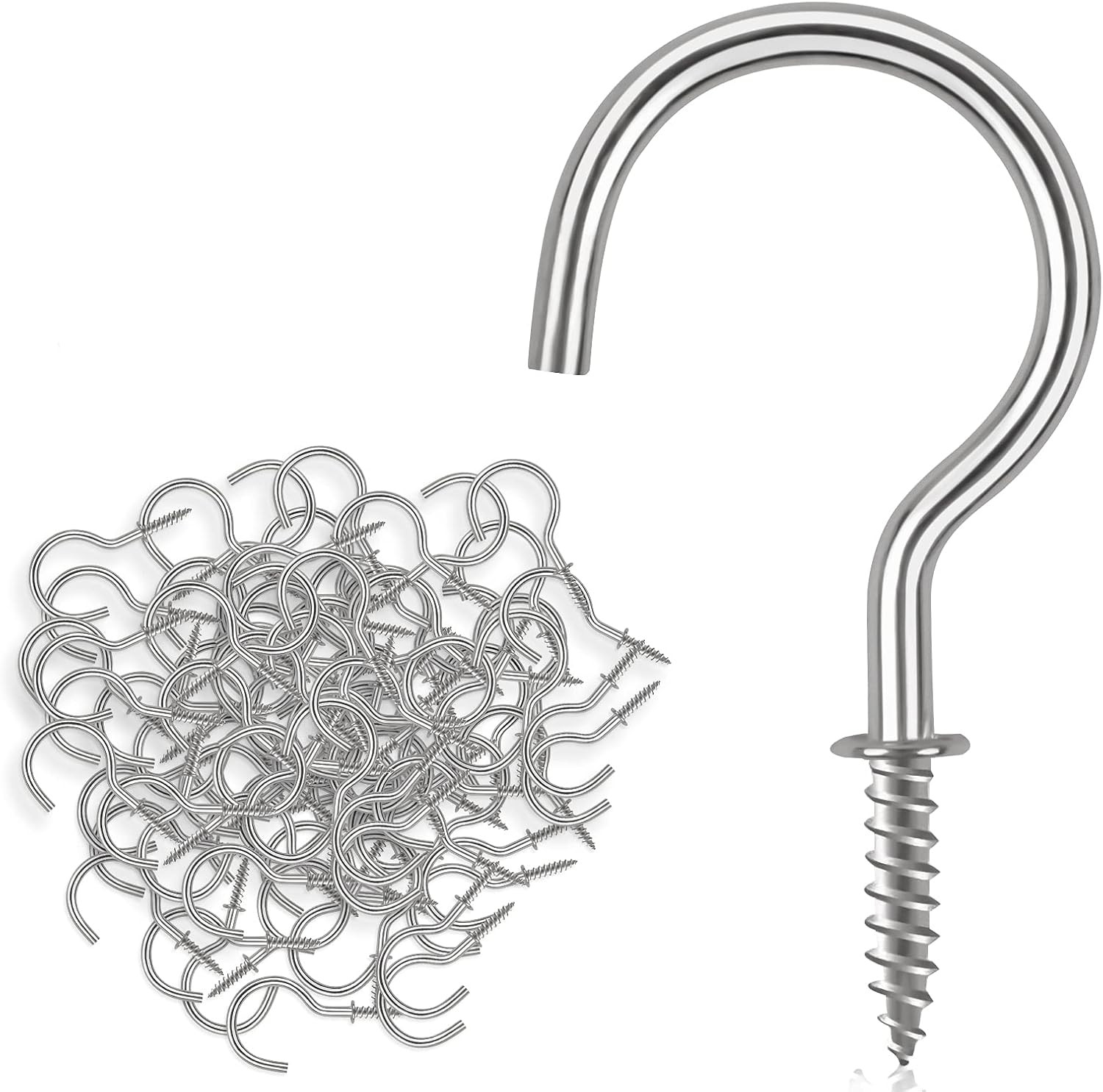 Cup Screw Hooks,3/4 inch Metal Screw in Ceiling Hooks,160 Pack Metal Plant Hange