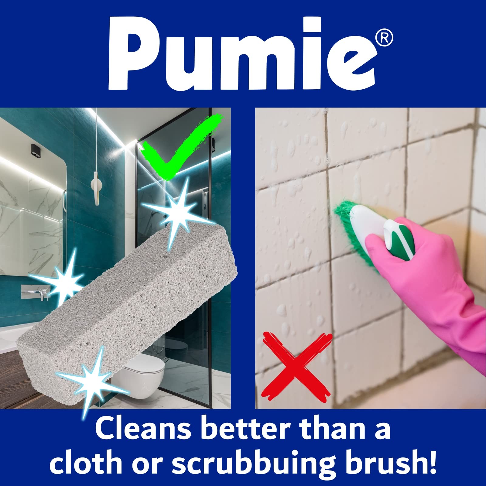 Extra Large Pumie Scouring Stick 2 Count Powerful All Purpose Cleaning Tool