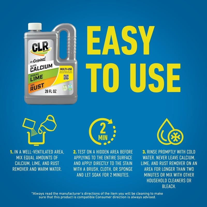 Calcium Lime Rust Remover Multi Surface Cleaner EPA Safer Choice Non Toxic 28 oz