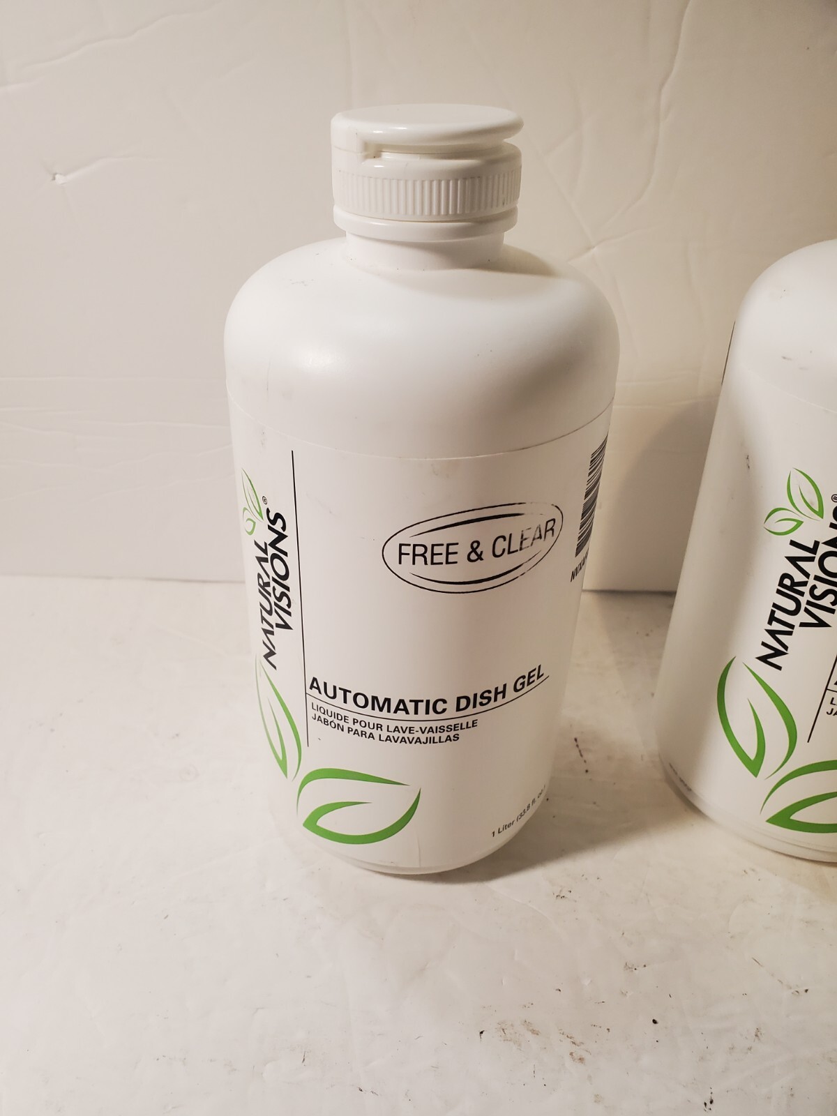 (3) Natural Visions Automatic Dish Gel Super Concentrate Free & Clear 1 Liter