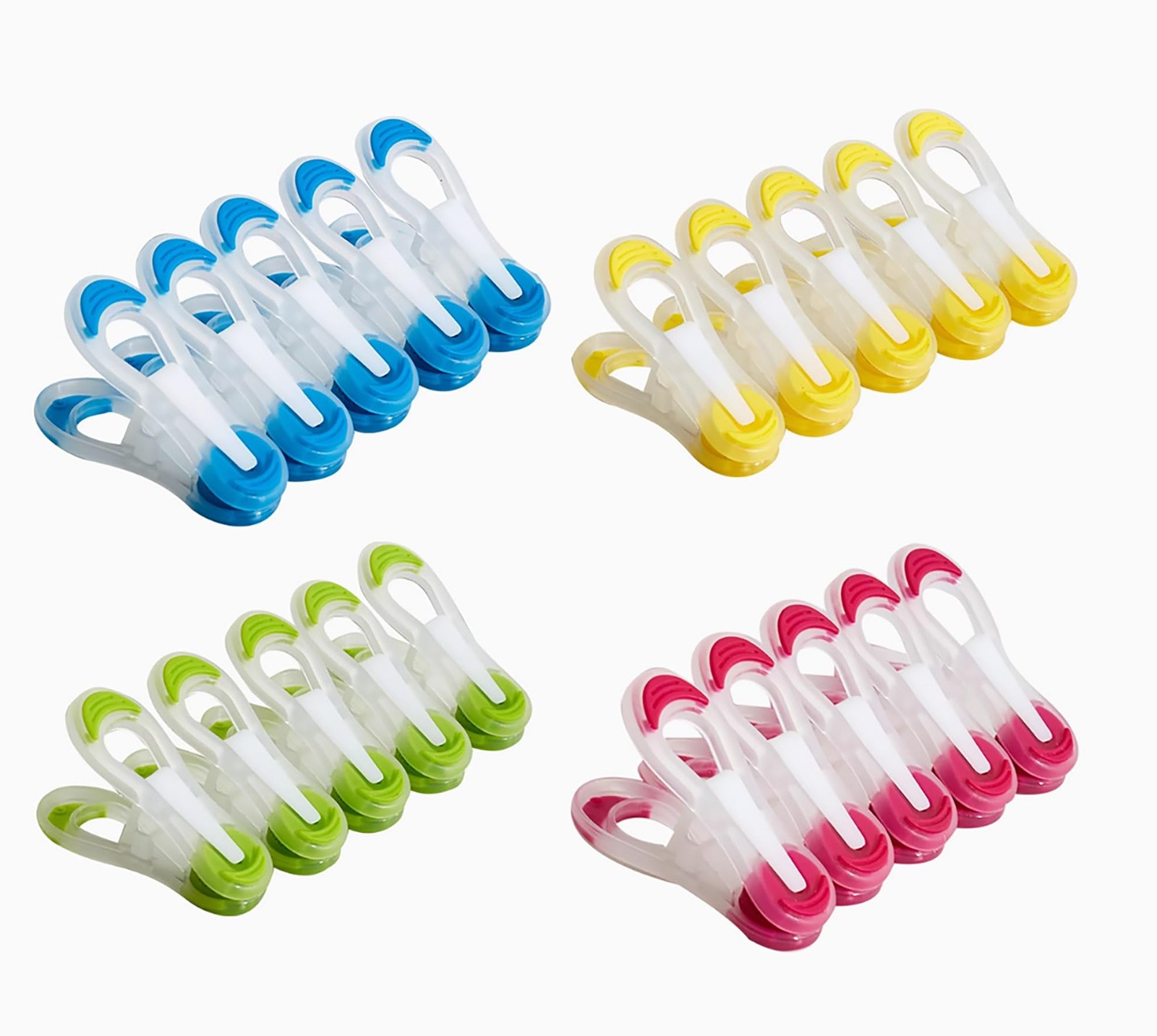 CYNVS 20 Pack Colorful Plastic Clothespins, 0.78 * 2.75 * 1.58 inches, Color