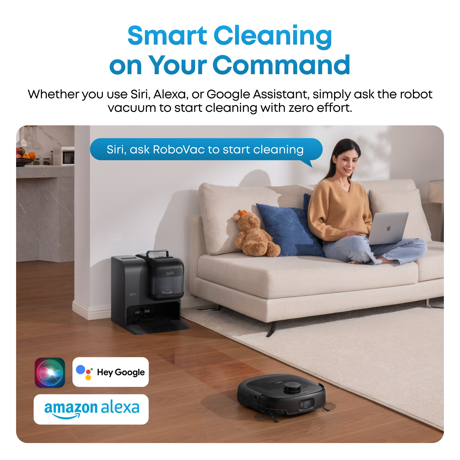 eufy Robot Vacuum and Mop Combo E28, 20,000 Pa Suction- Certified Refurbished