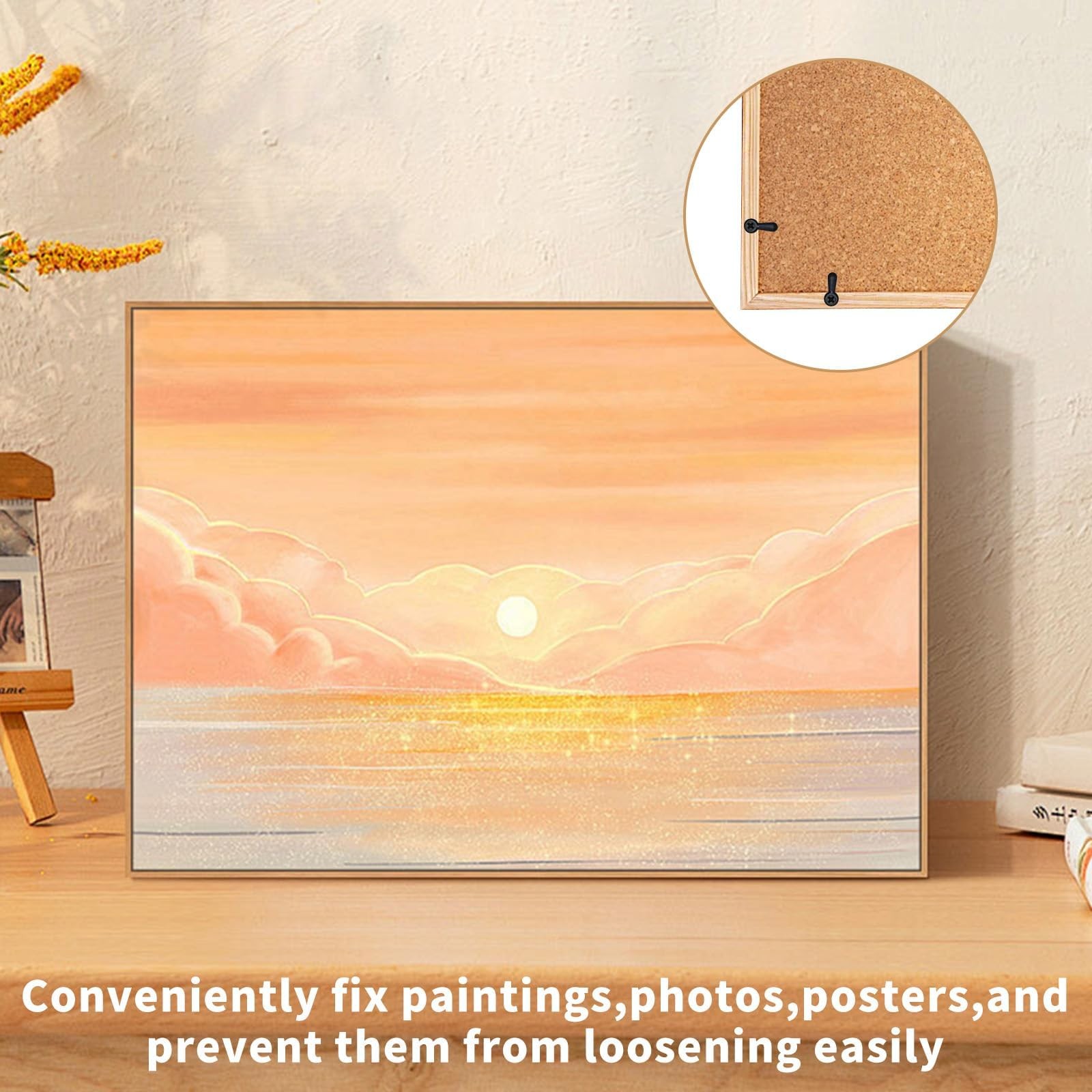 120Pcs Picture Frame Backing ClipsPicture Frame Turn Button with 120 Pcs Screws