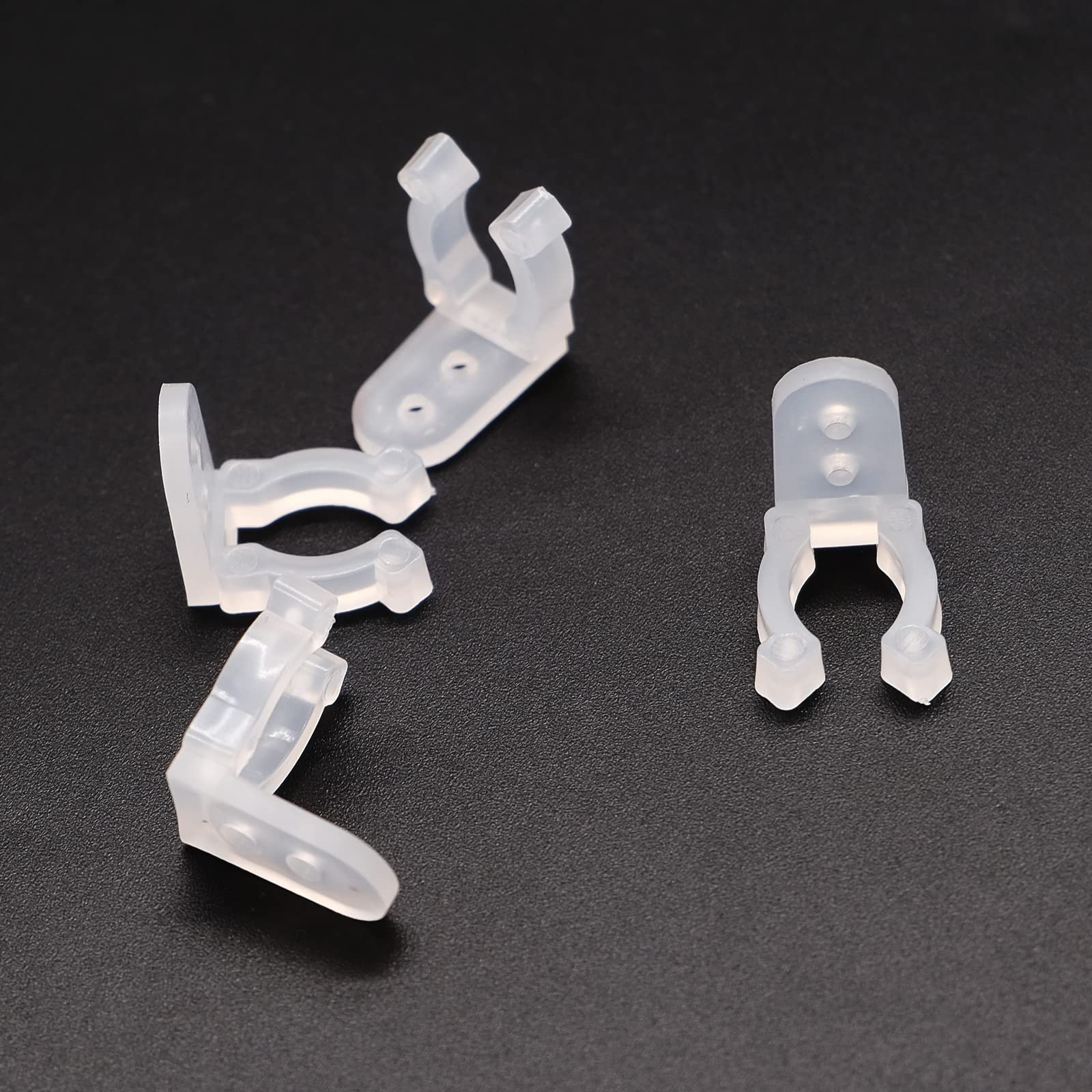 mxuteuk 100pcs 3/8 Inch LED Rope Light Clips Holder with 200 PCS Screws for Hang