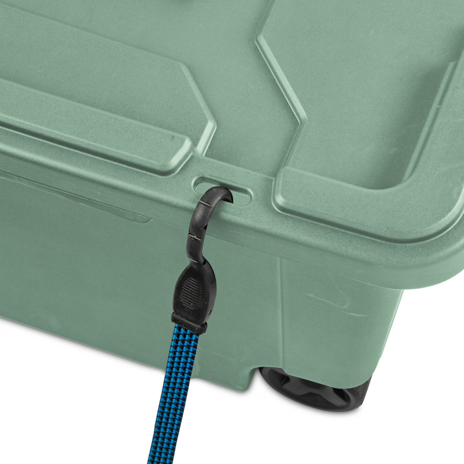 Sterilite 40 Gallon Wheeled Industrial Storage Bin Plastic Tote Lid Green 2-Pack