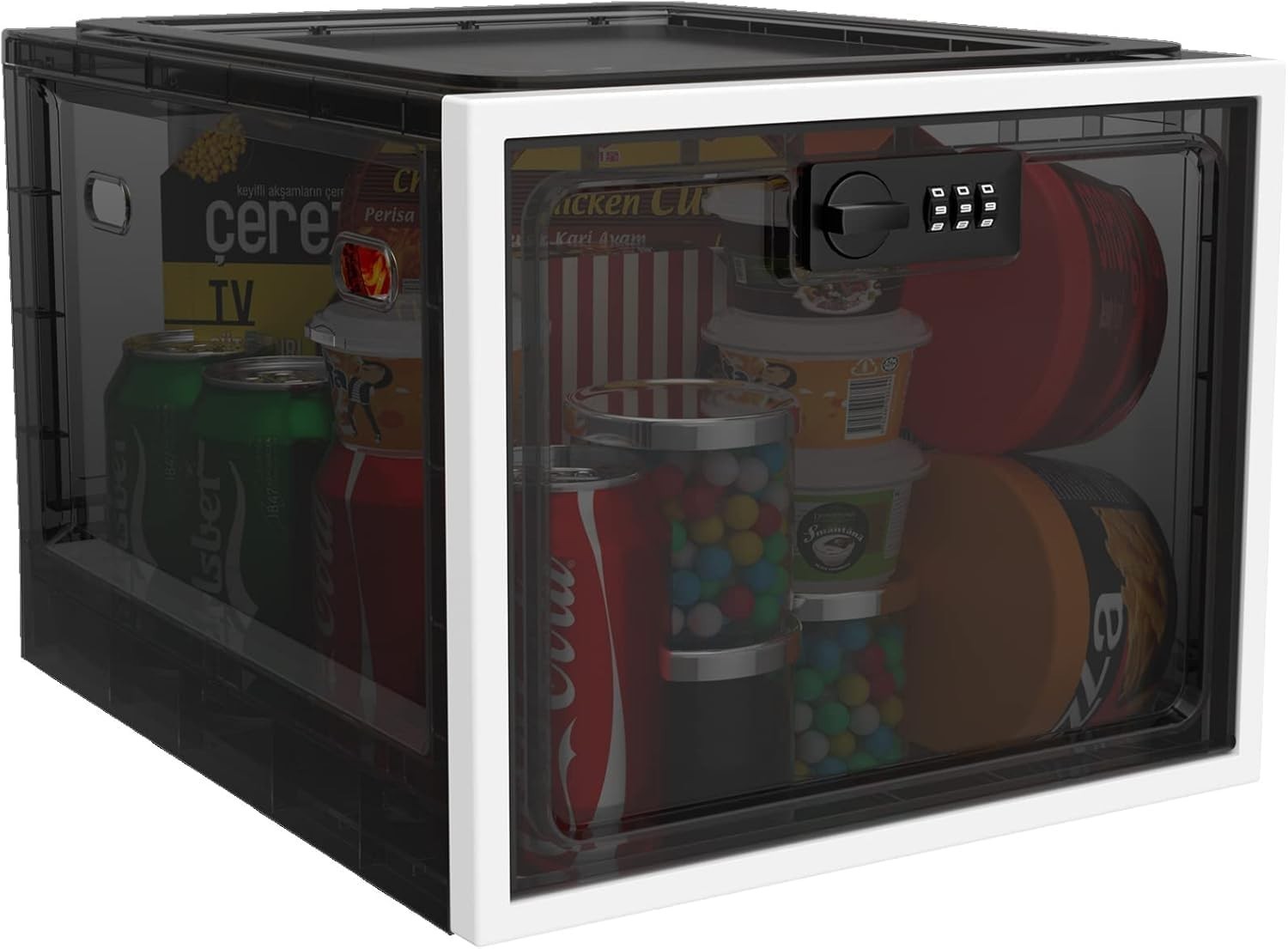 Large Black Lock Box for Medication, Snacks & Personal Items – Maximum Safety