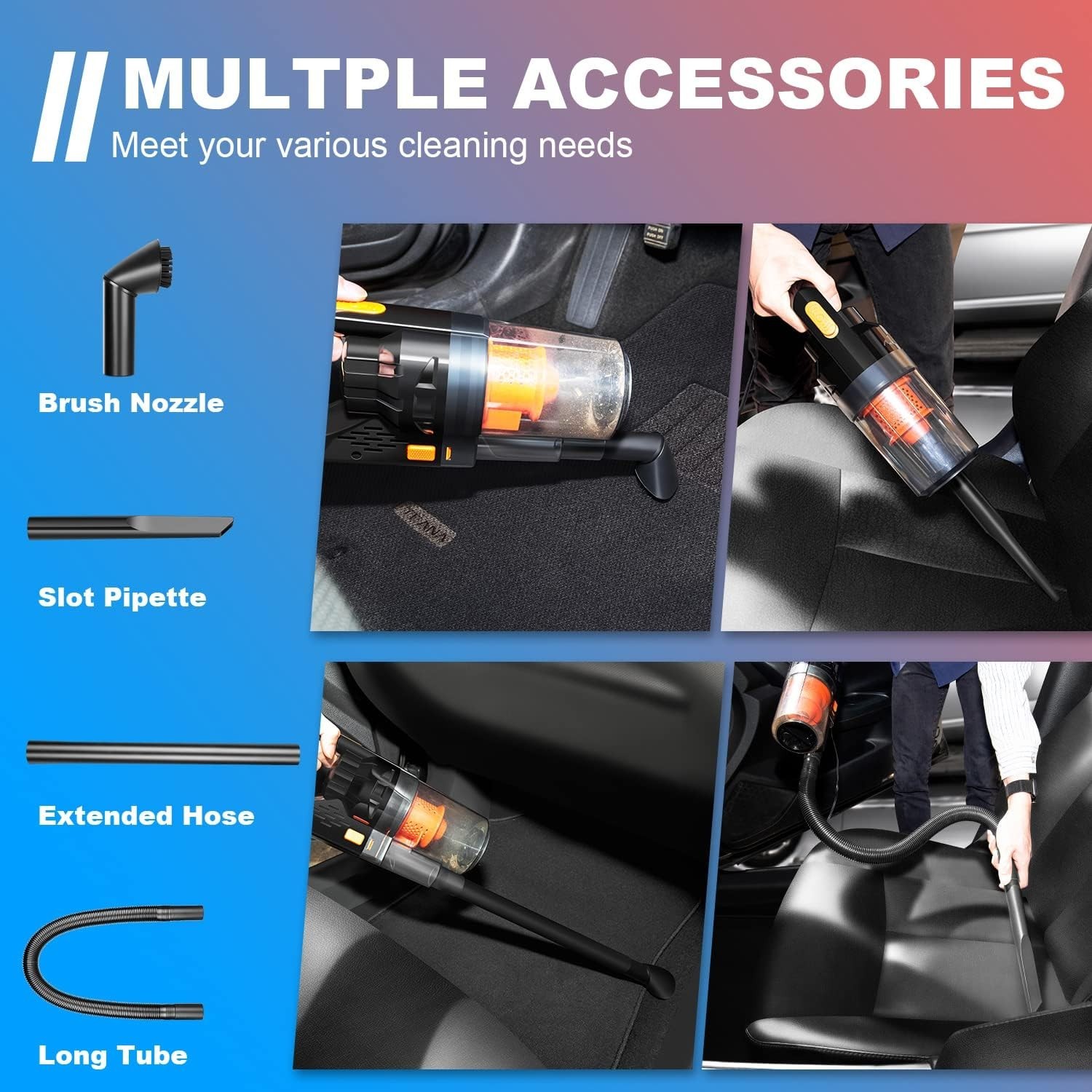 Car Vacuum, Portable Car Vacuum Cleaner High Power 150W/7500Pa for Car Interior