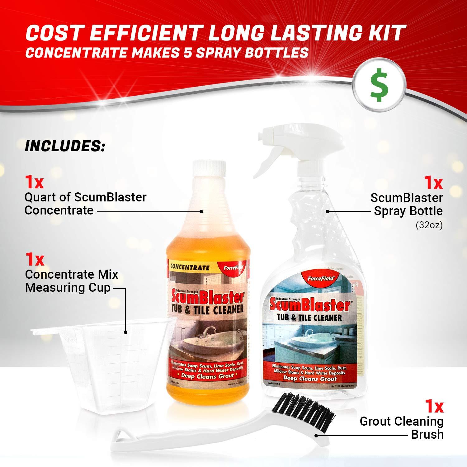 ForceField ScumBlaster Soap Scum Remover Tile and Grout Cleaner Hard Water
