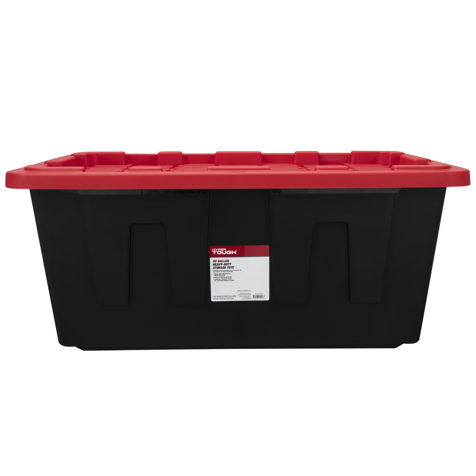 2-Pack Hyper Tough 40 Gallon Extra Large Storage Bin Snap Lid Plastic Tote Box