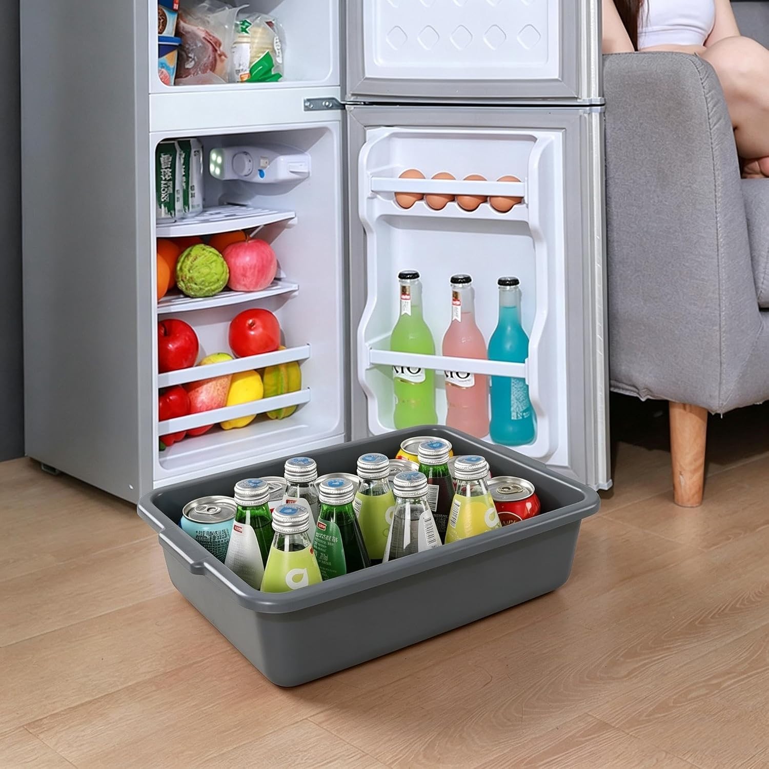 Modern 4-Pack Utility Boxes with Lift-Off Lid – Perfect for Food Prep & Storage