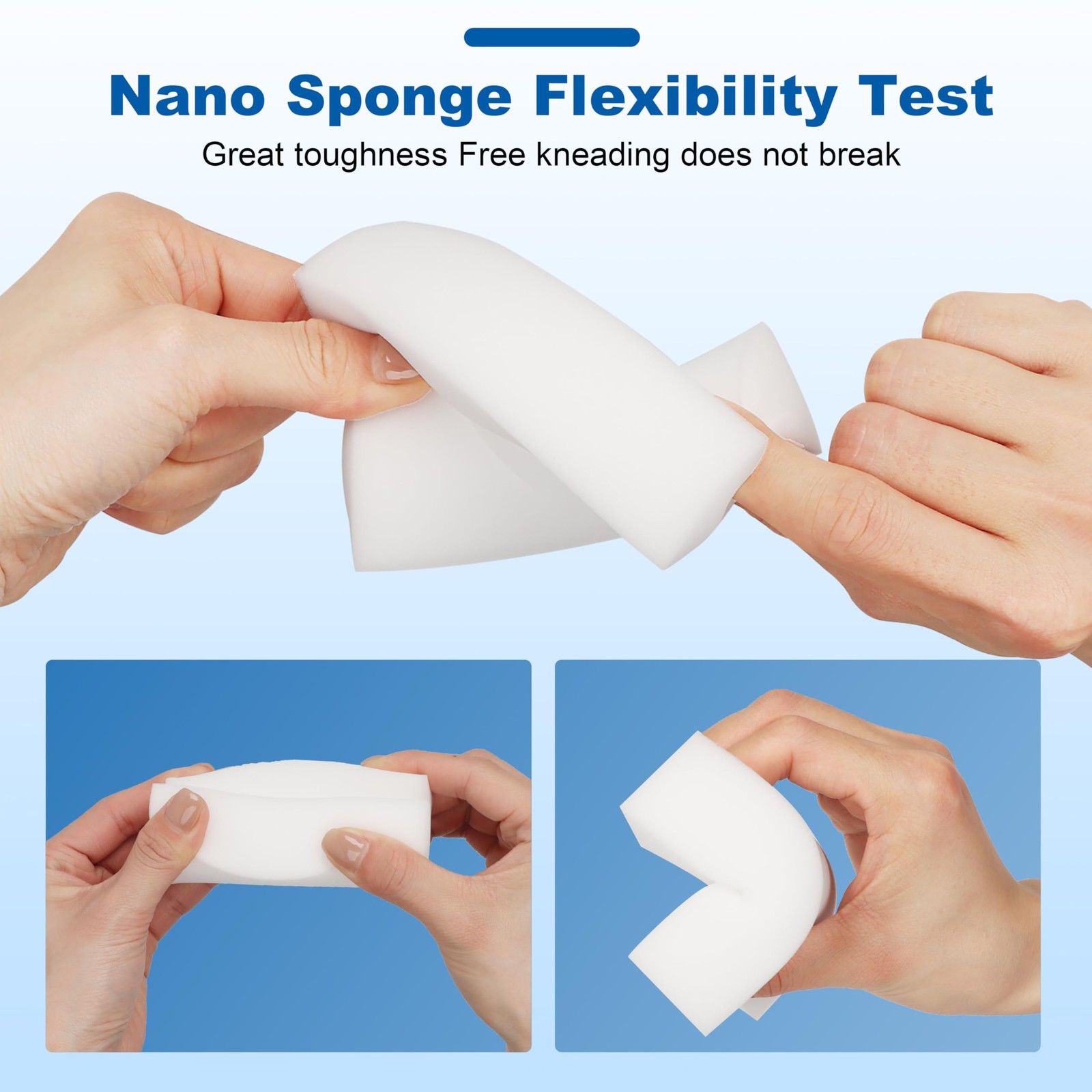 Extra-Thick Melamine Sponge Erasers, 3.94 x 2.76 x 1.18 in, 50 Count