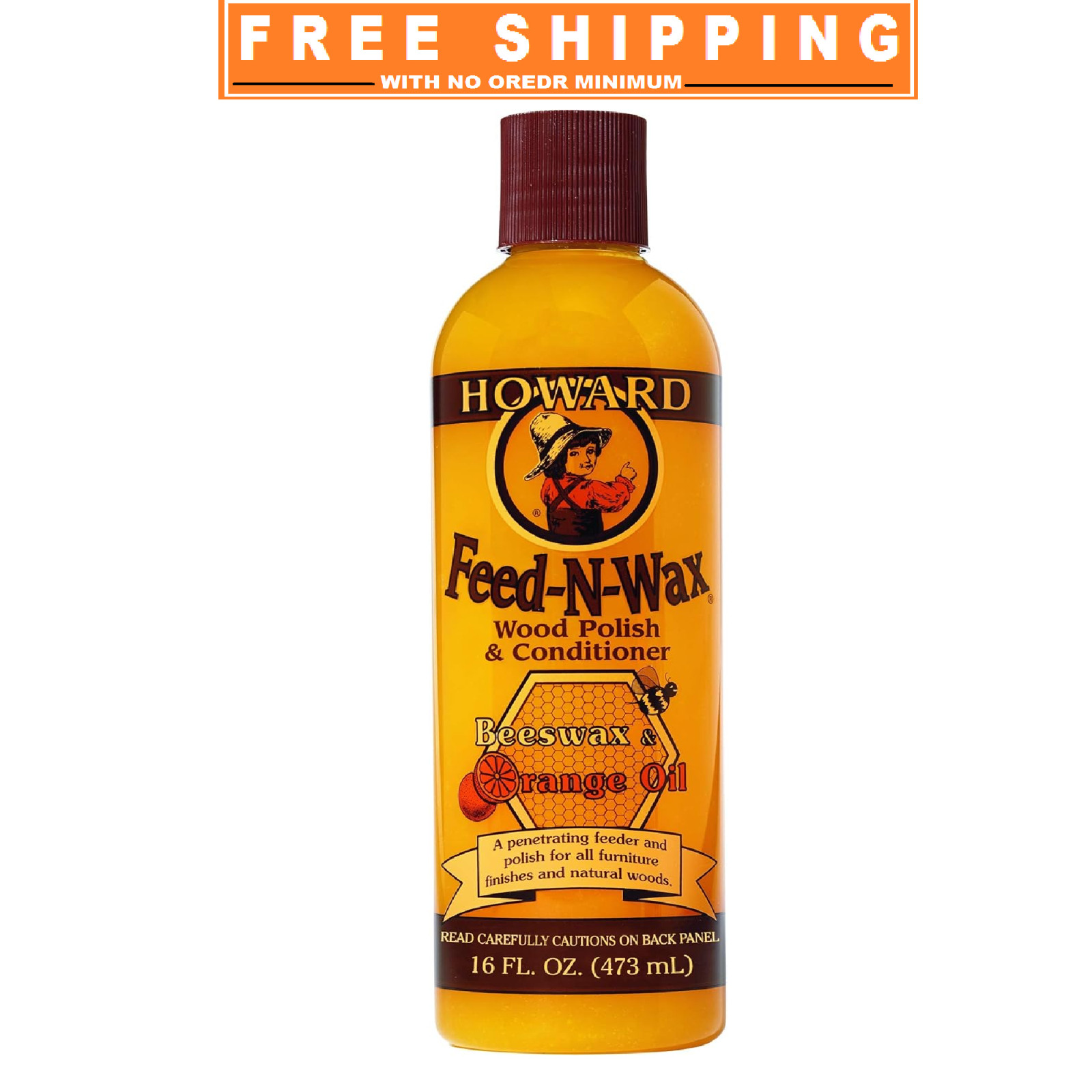 Howard Feed-N-Wax Wood Polish and Conditioner, 16-Ounce