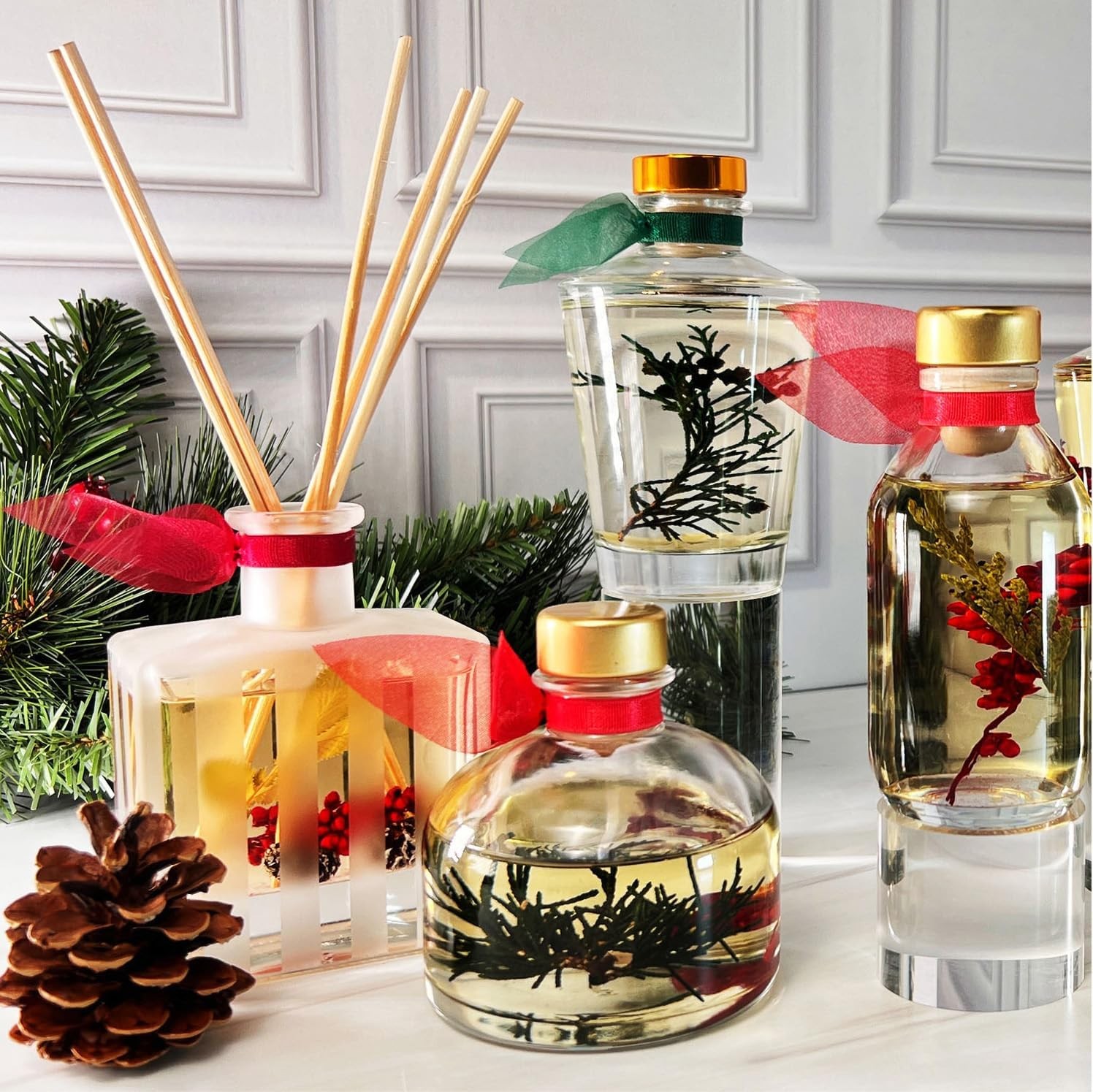 Eucalyptus Reed Diffuser Set for Home, Sage, Mint, Aromatherapy Gift